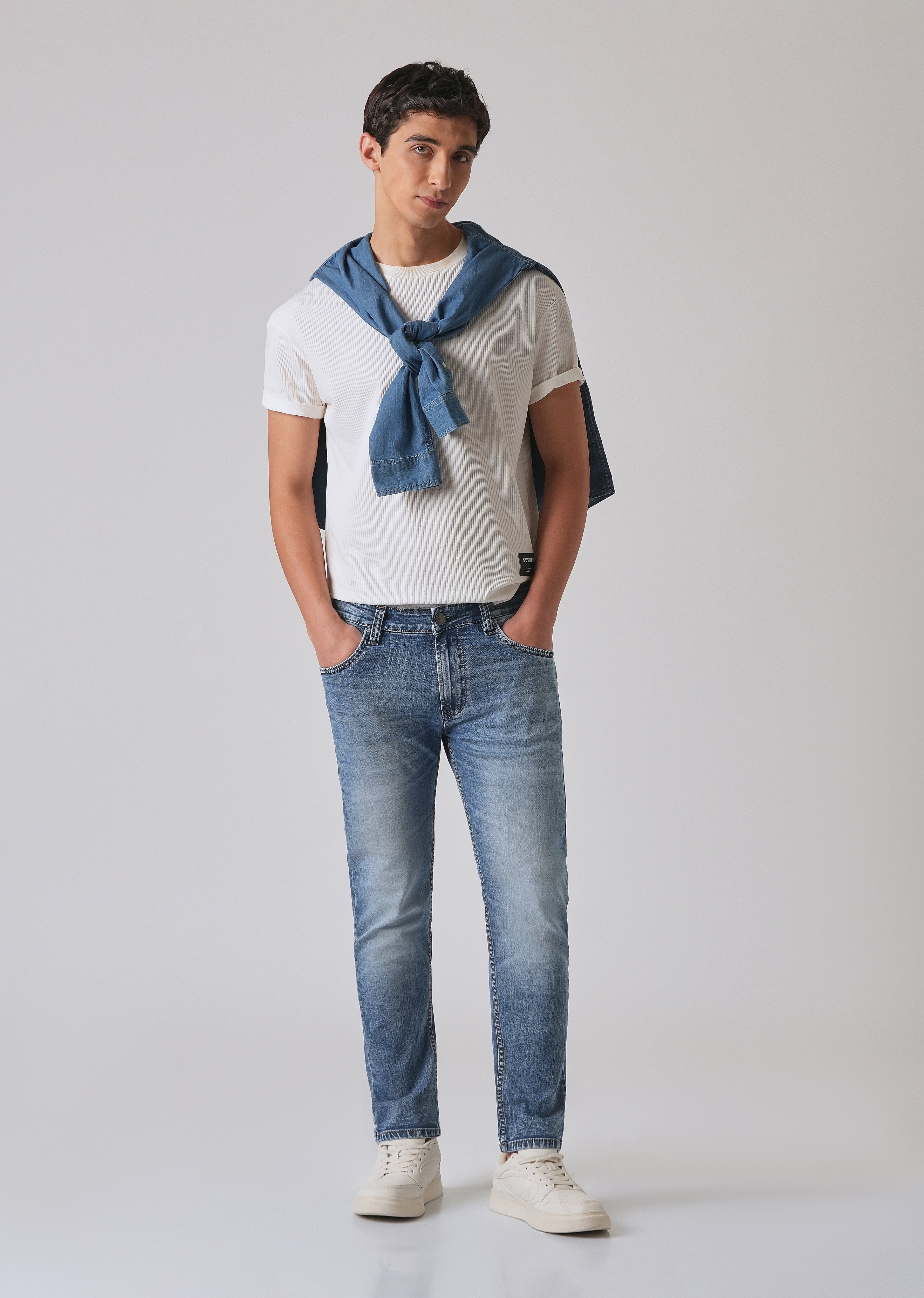 Faded Blue Slim fit Jeans