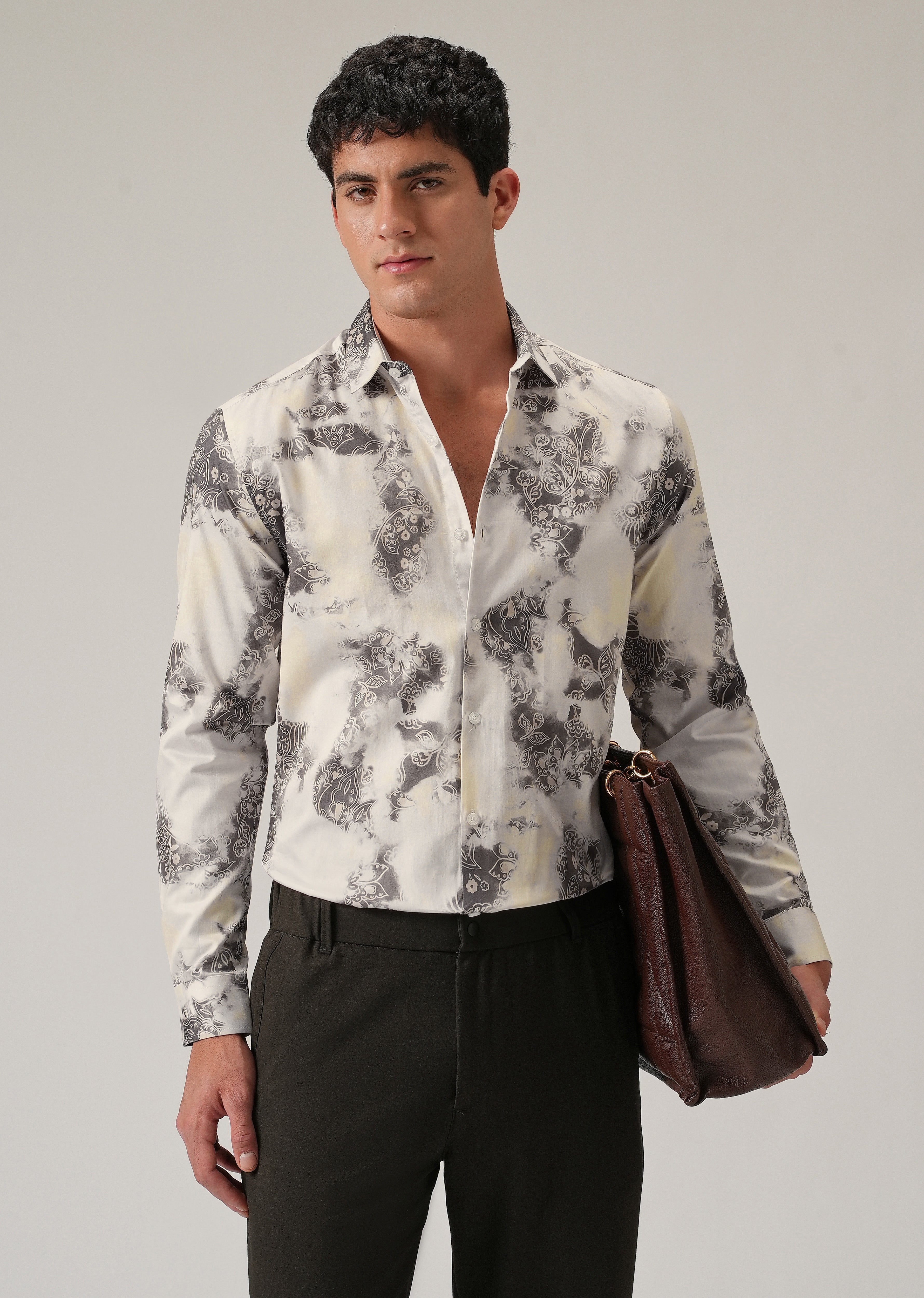 Faded Motif Print Shirt