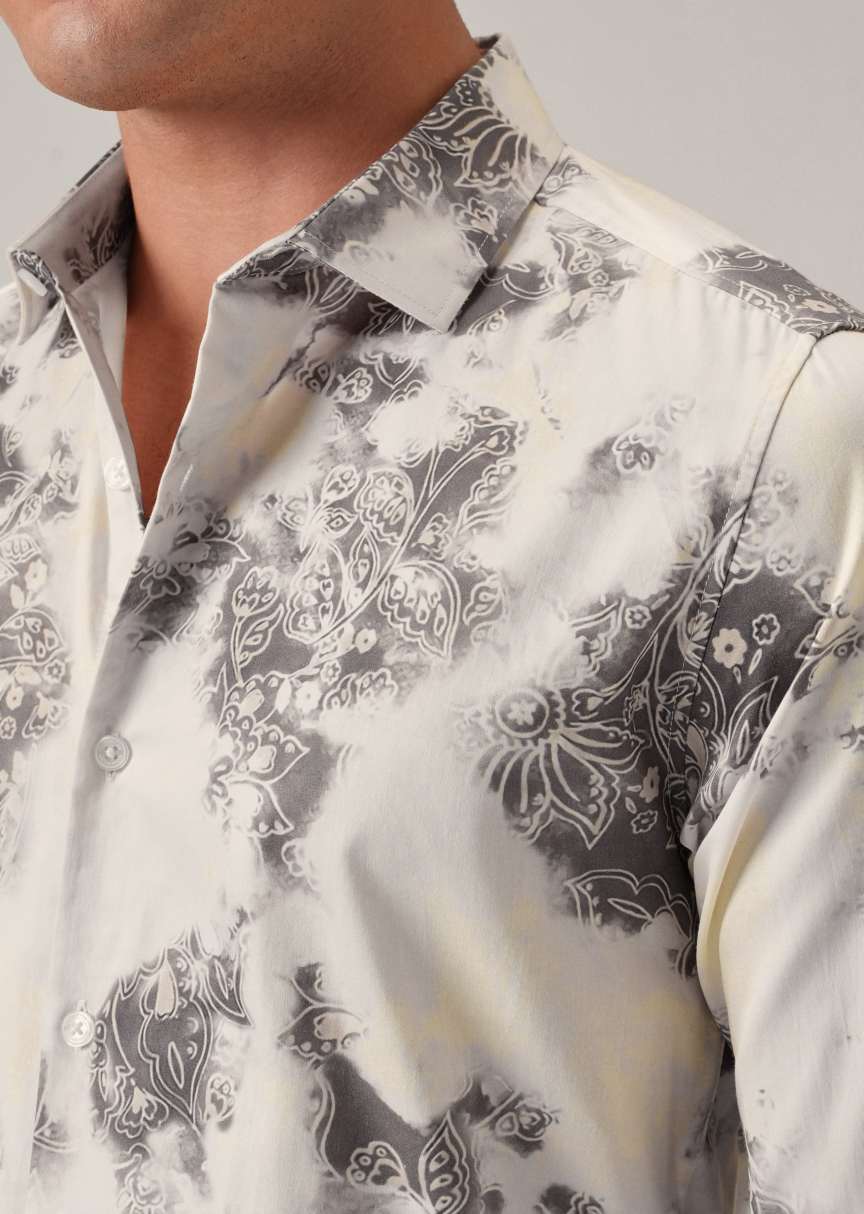 Faded Motif Print Shirt