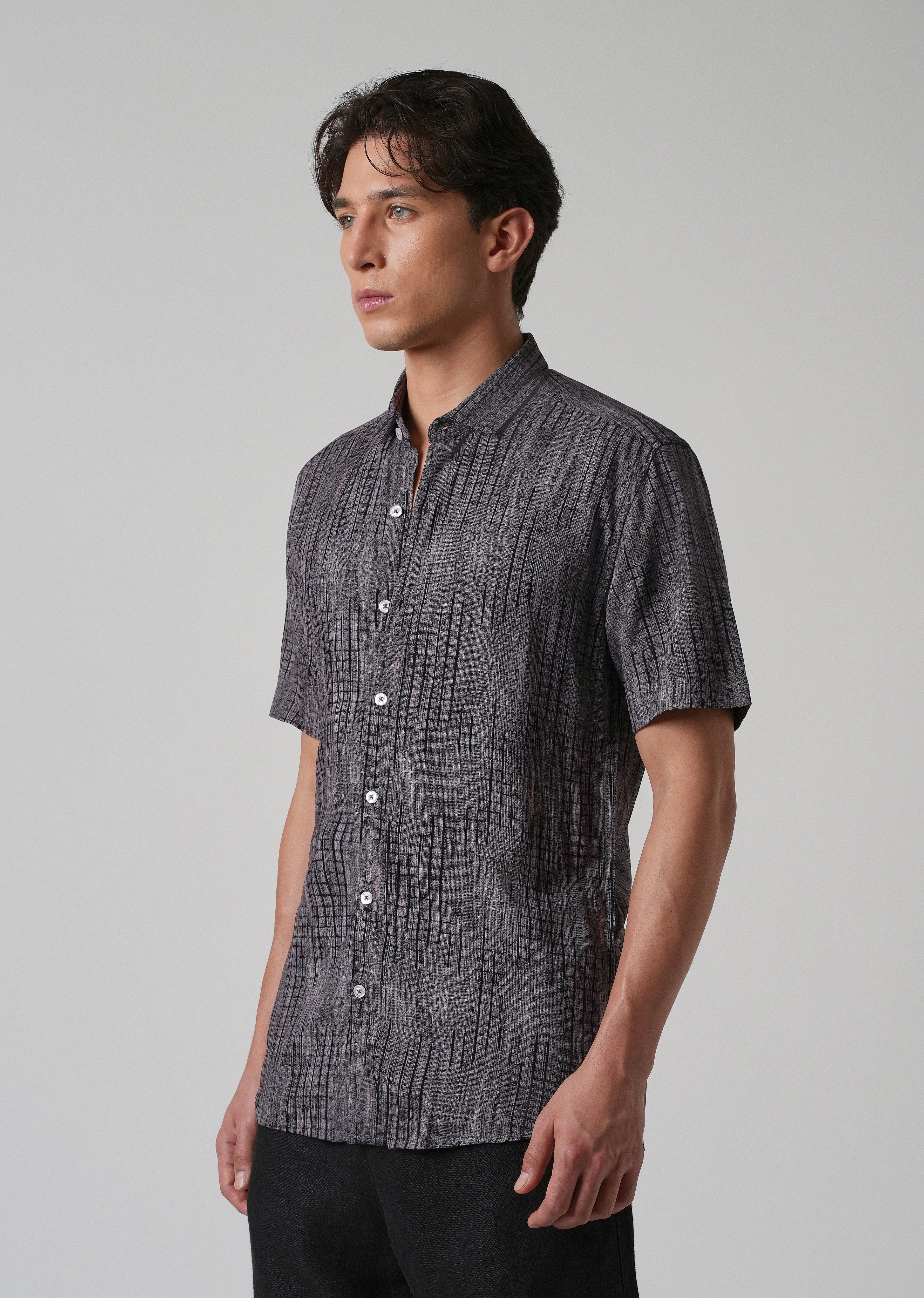 Faded Stripe Print Shirt