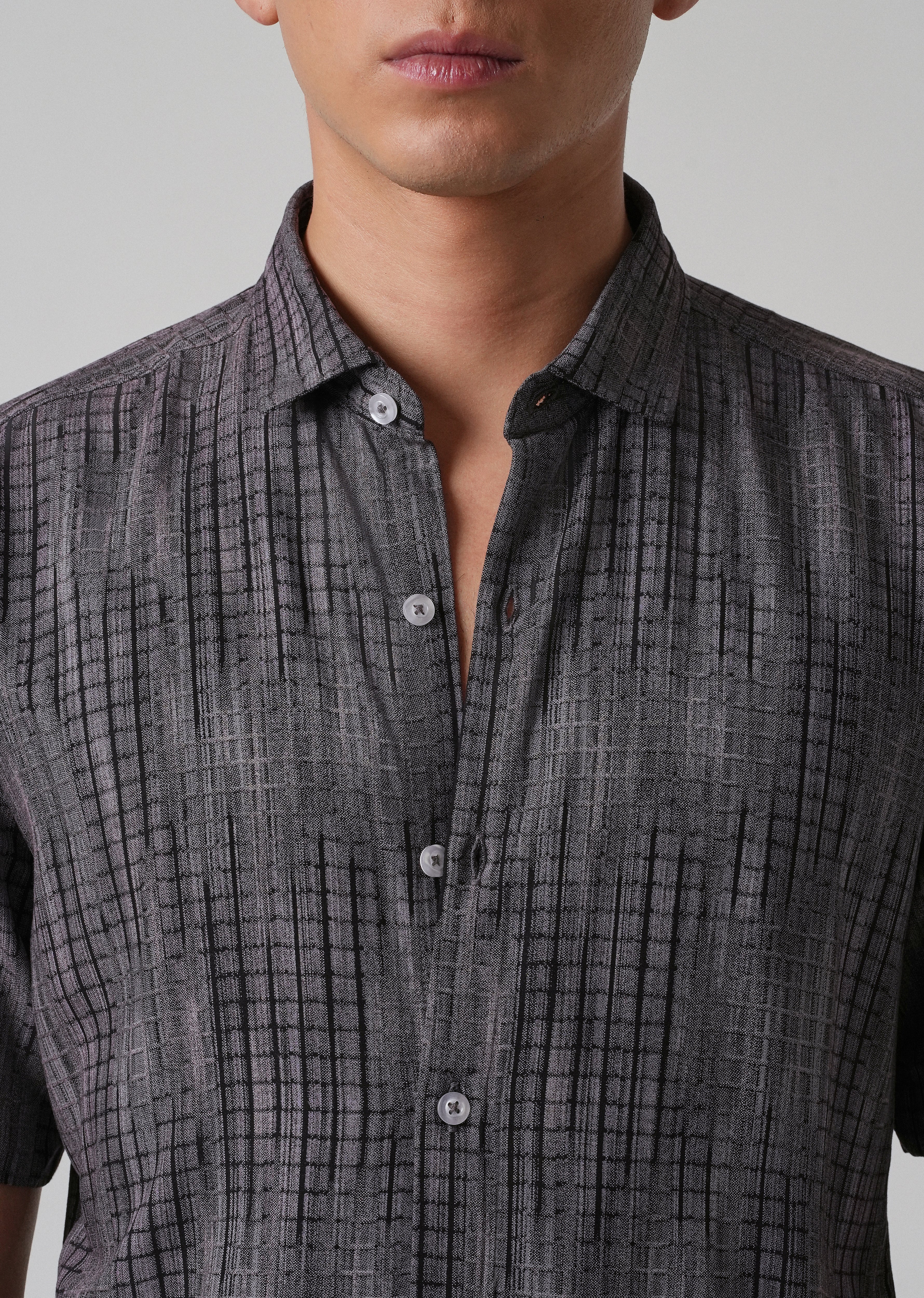 Faded Stripe Print Shirt