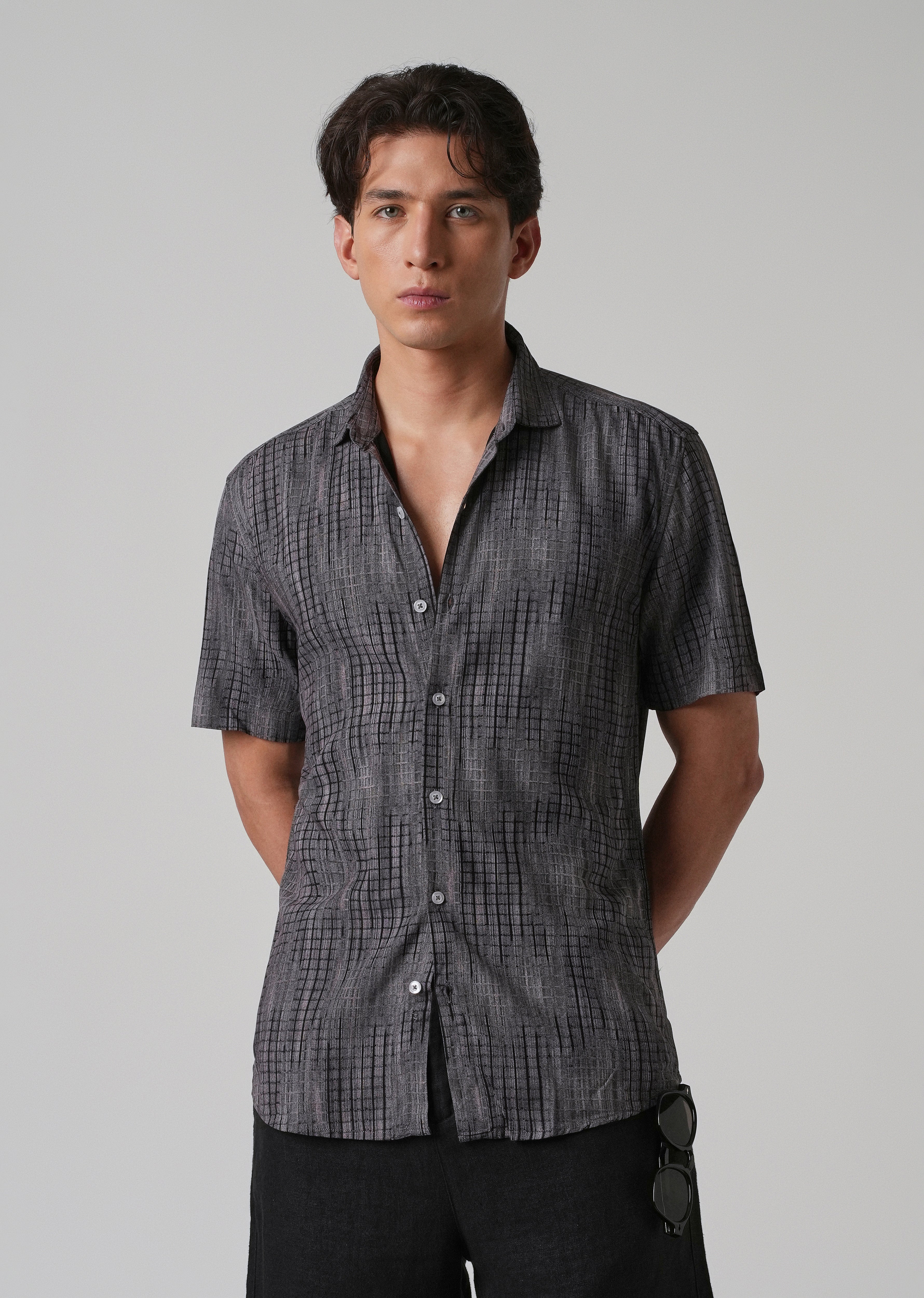 Faded Stripe Print Shirt