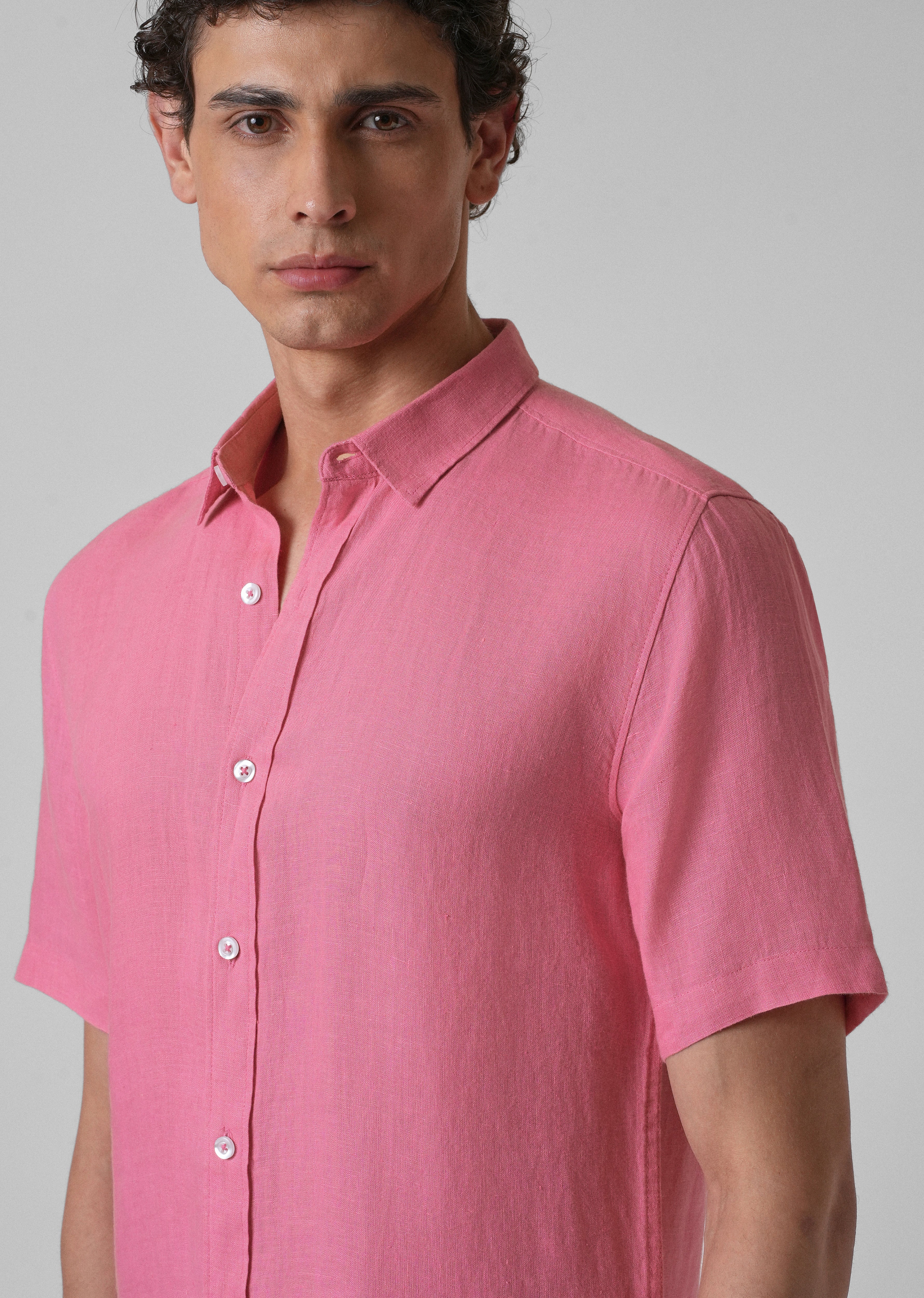 Fandango Pink Linen Shirt