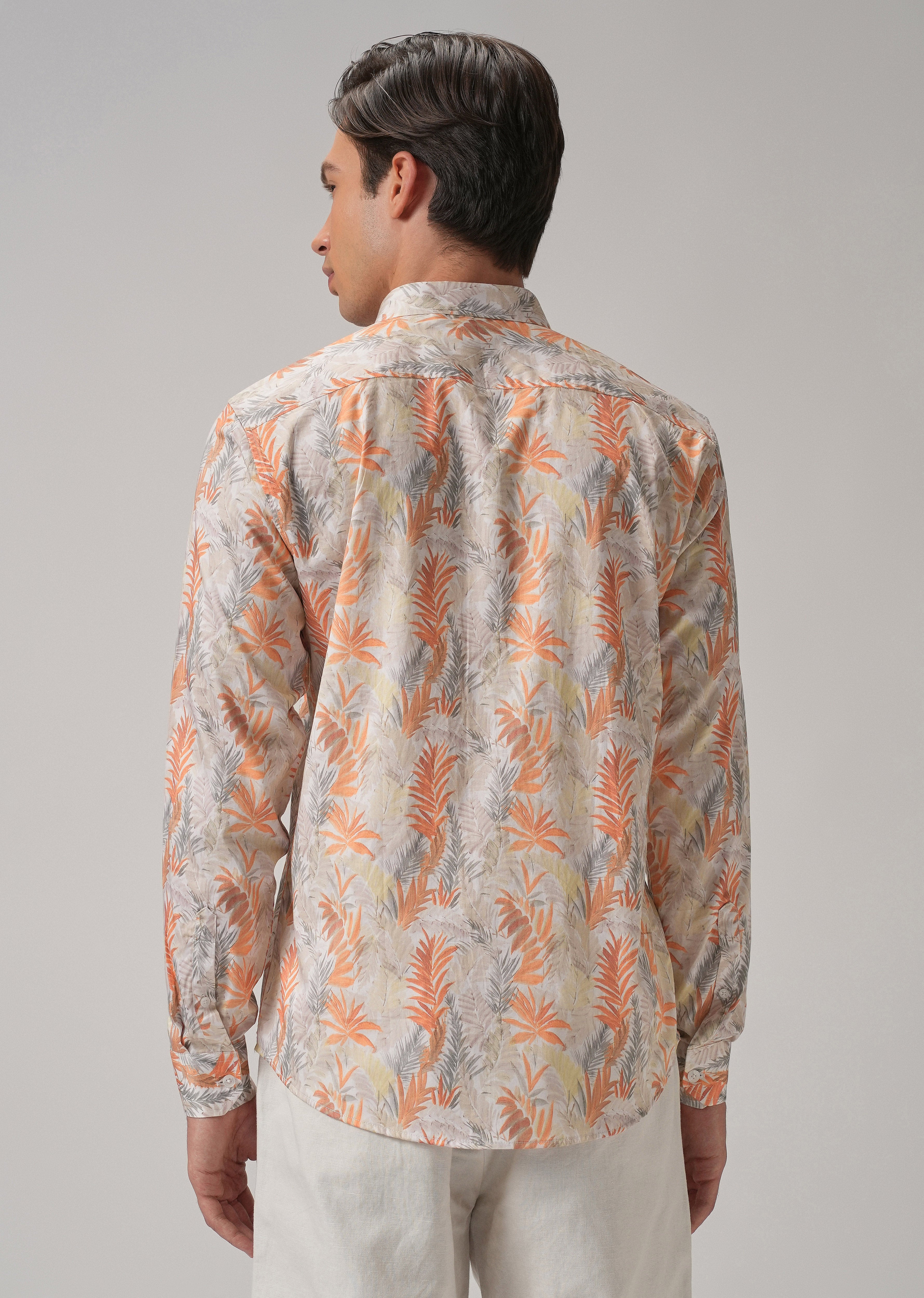 Feather Floral Printed Shirt