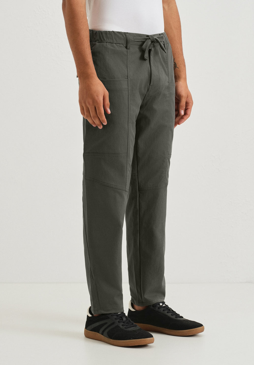 Fern Green Drawstring Panel Cargo