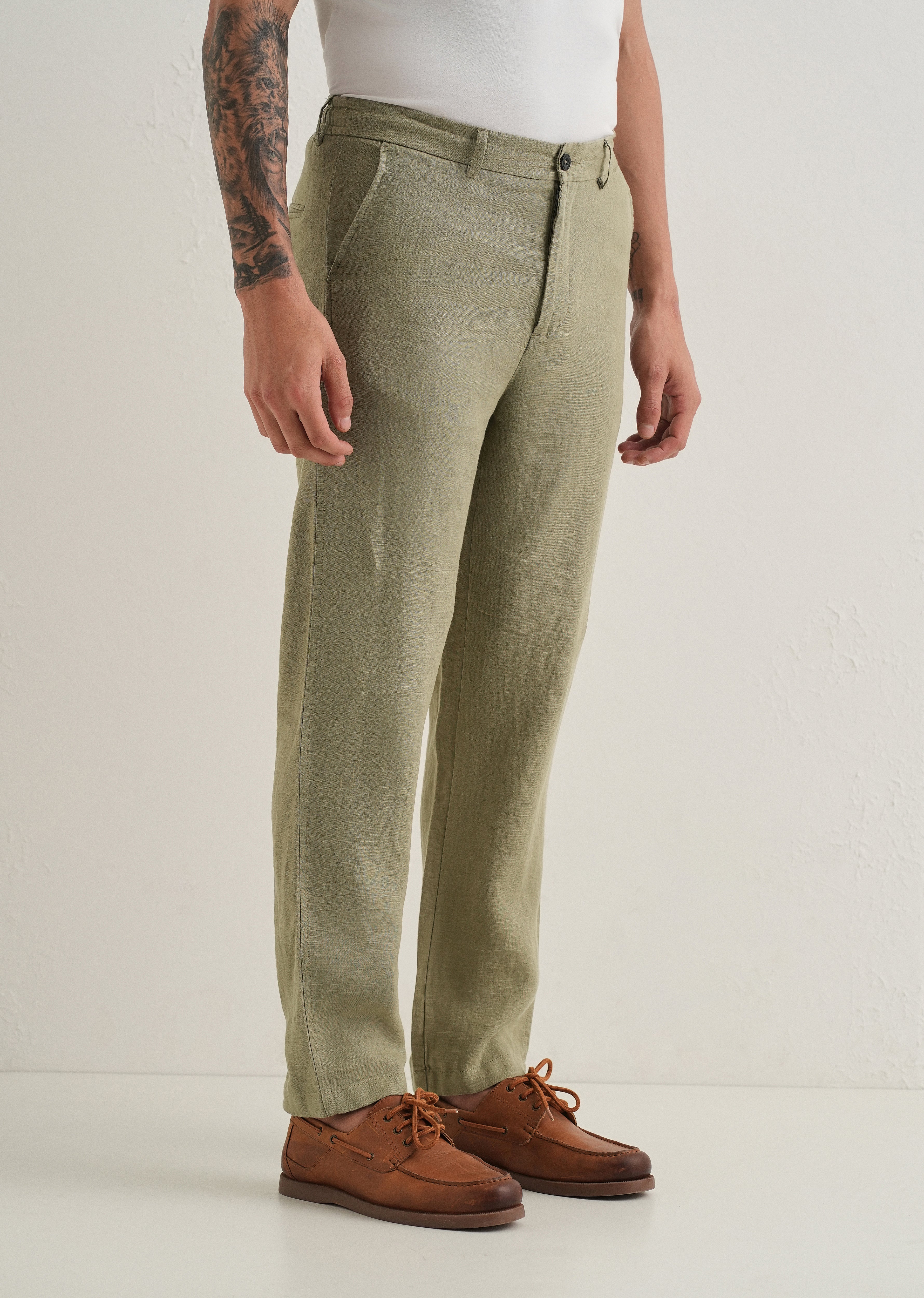 Fern Green Linen Pant