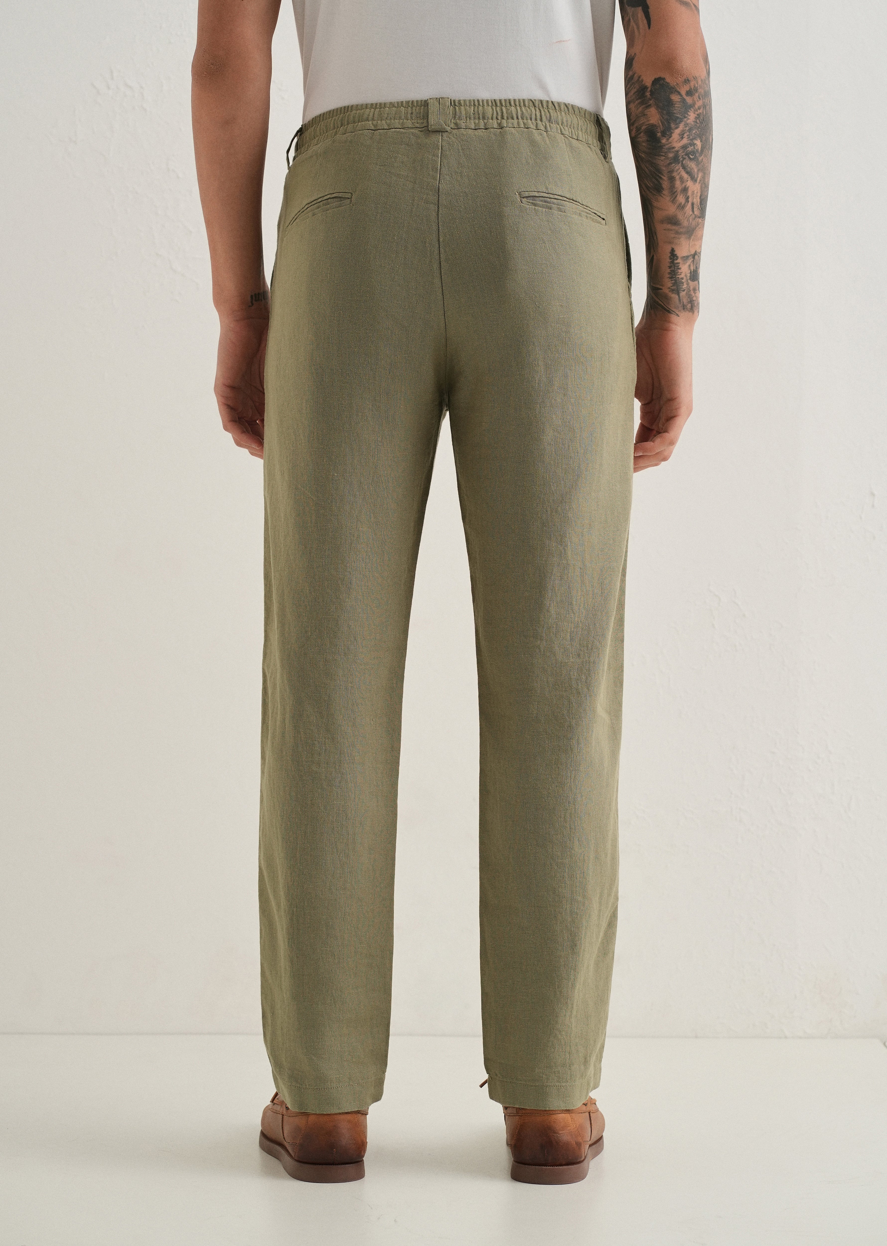 Fern Green Linen Pant