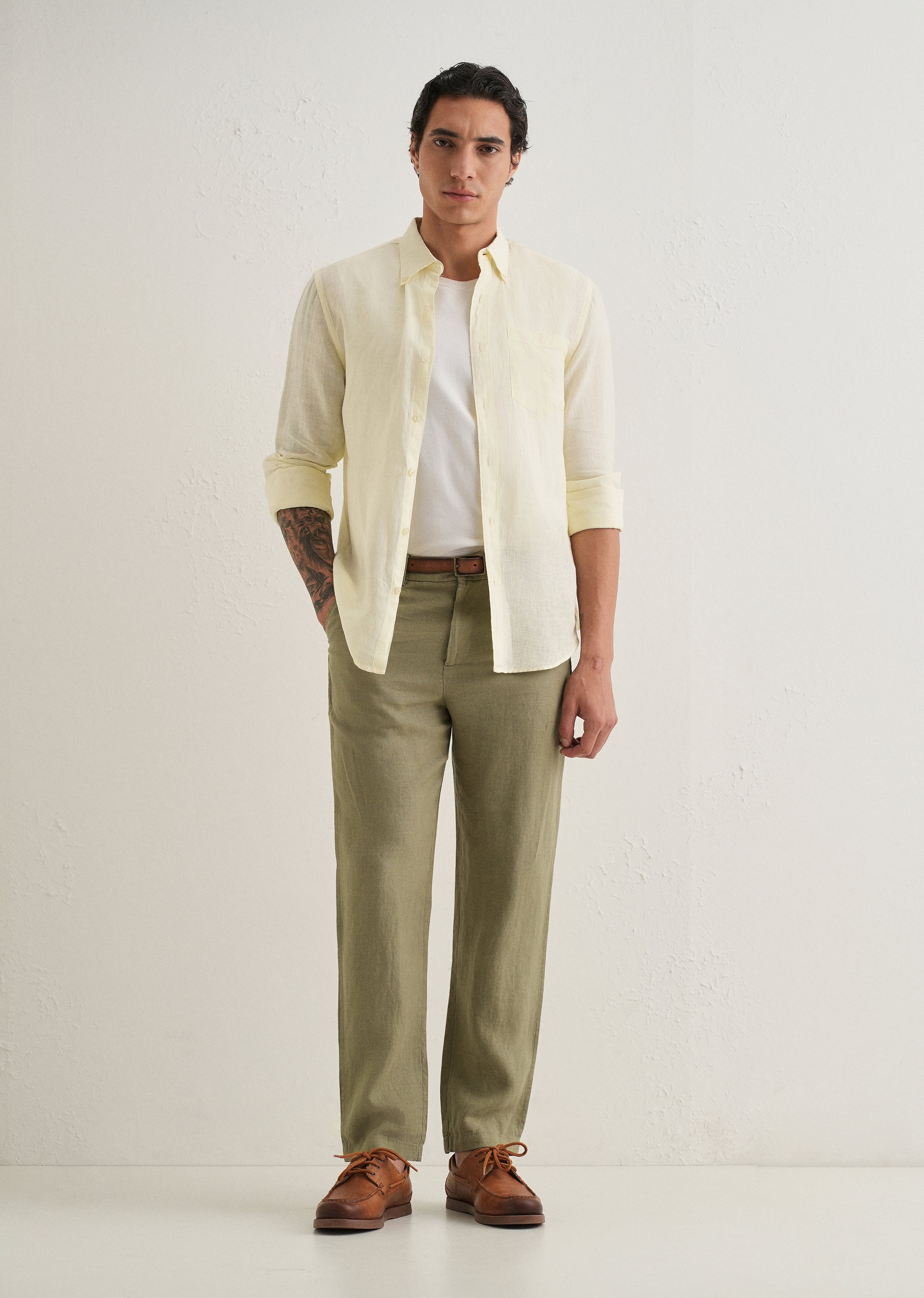 Fern Green Linen Pant