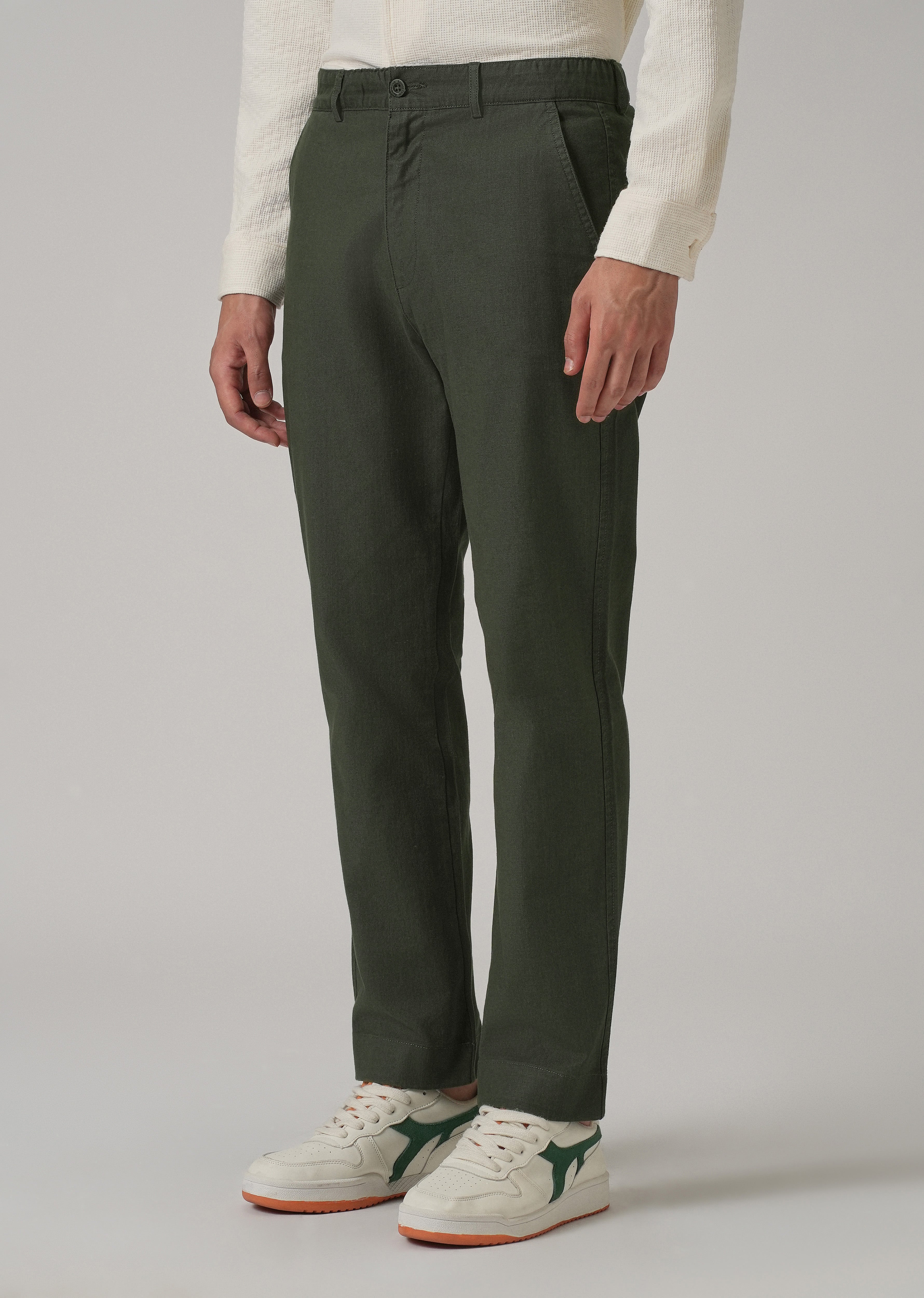 Fern Green Cotton Trouser