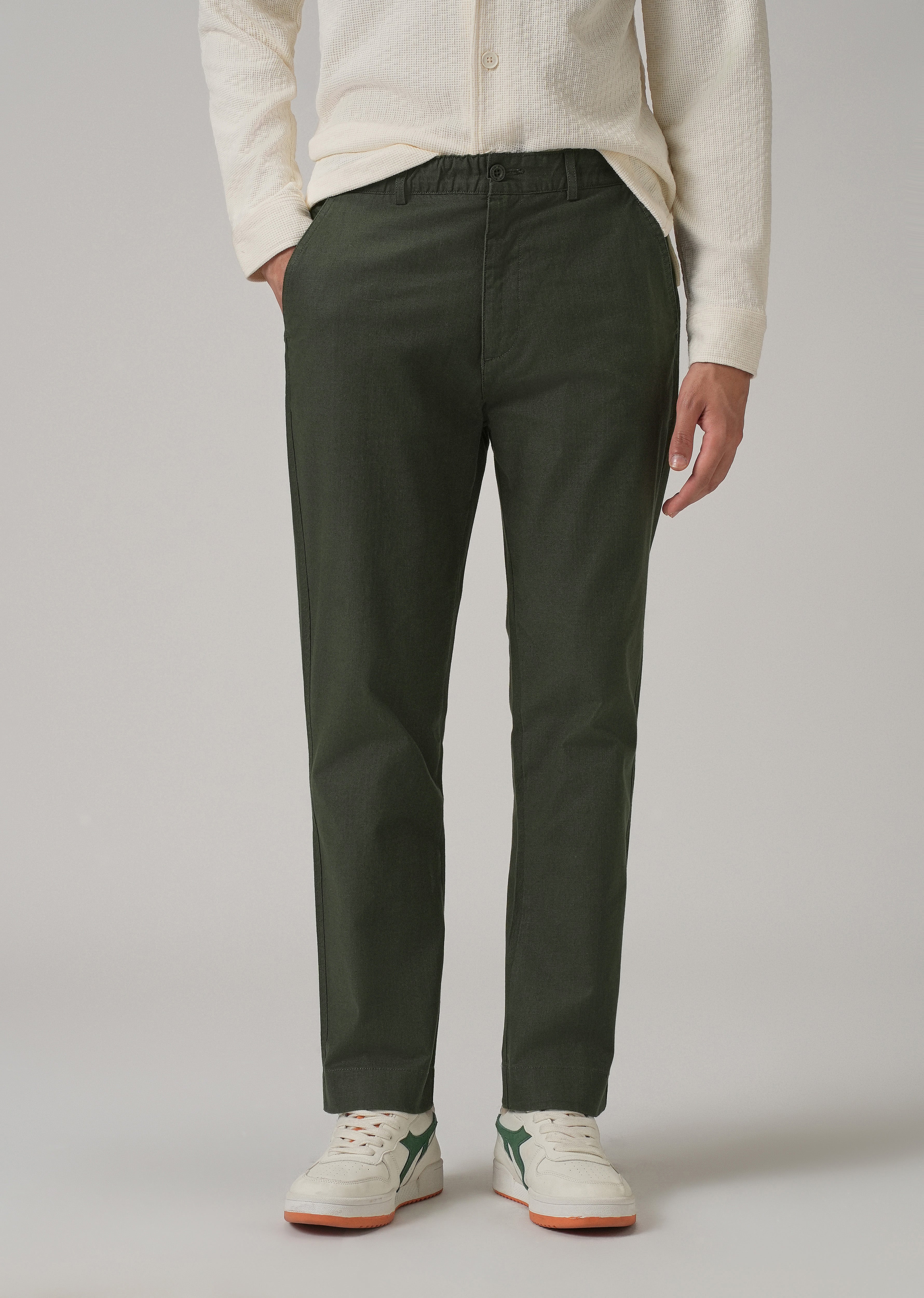 Fern Green Cotton Trouser