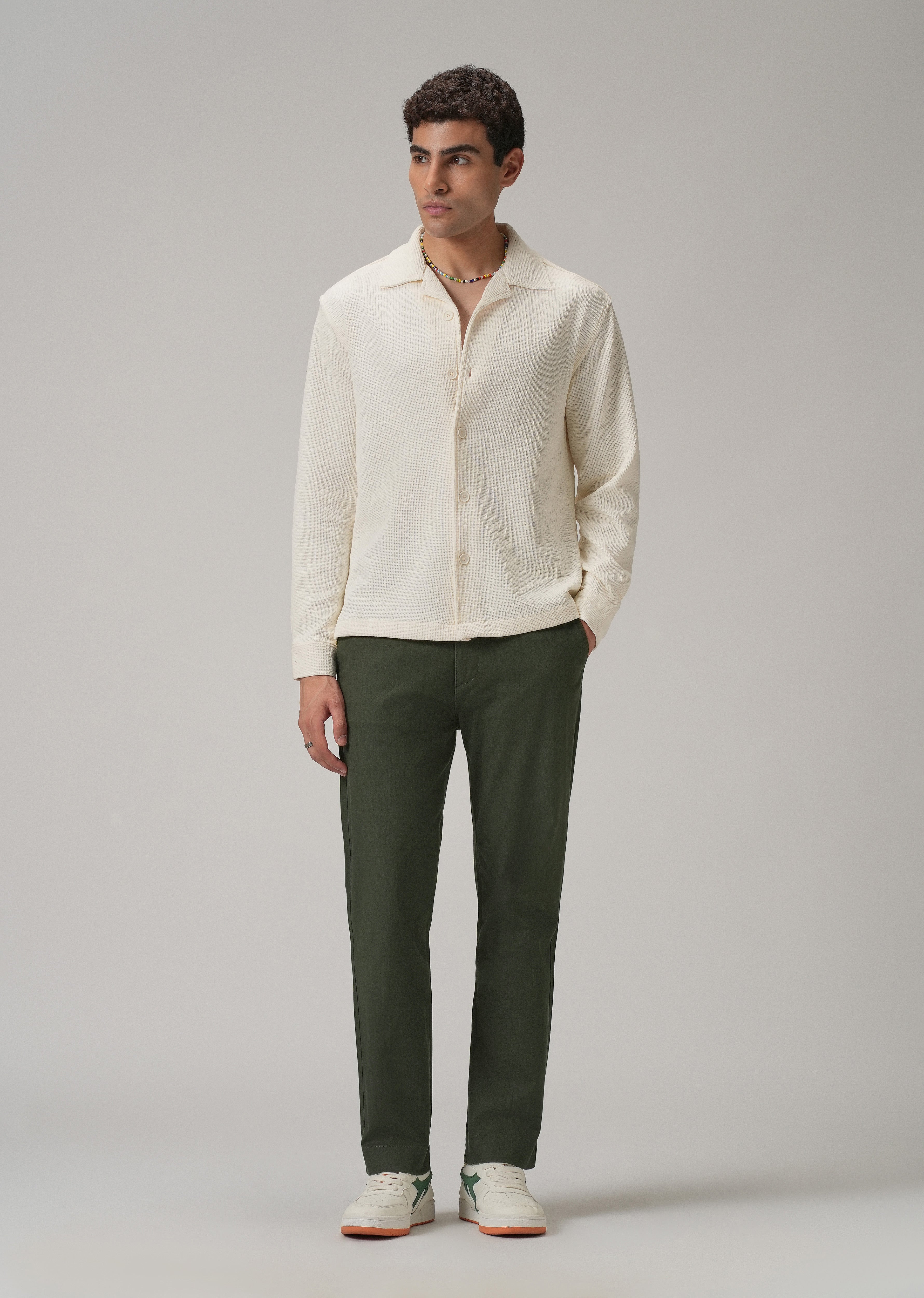 Fern Green Cotton Trouser