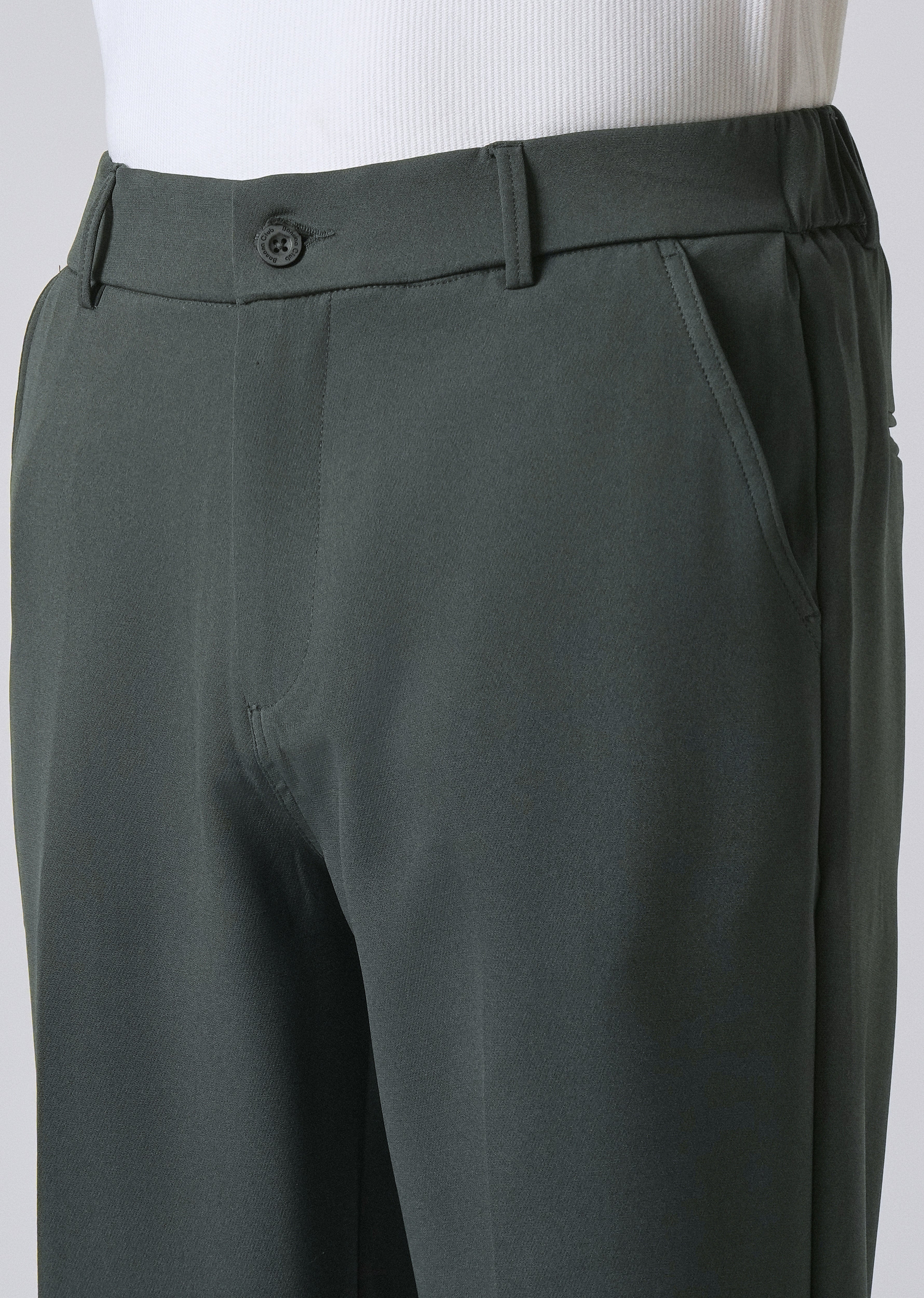 Fern Green Relaxed Fit Trousers