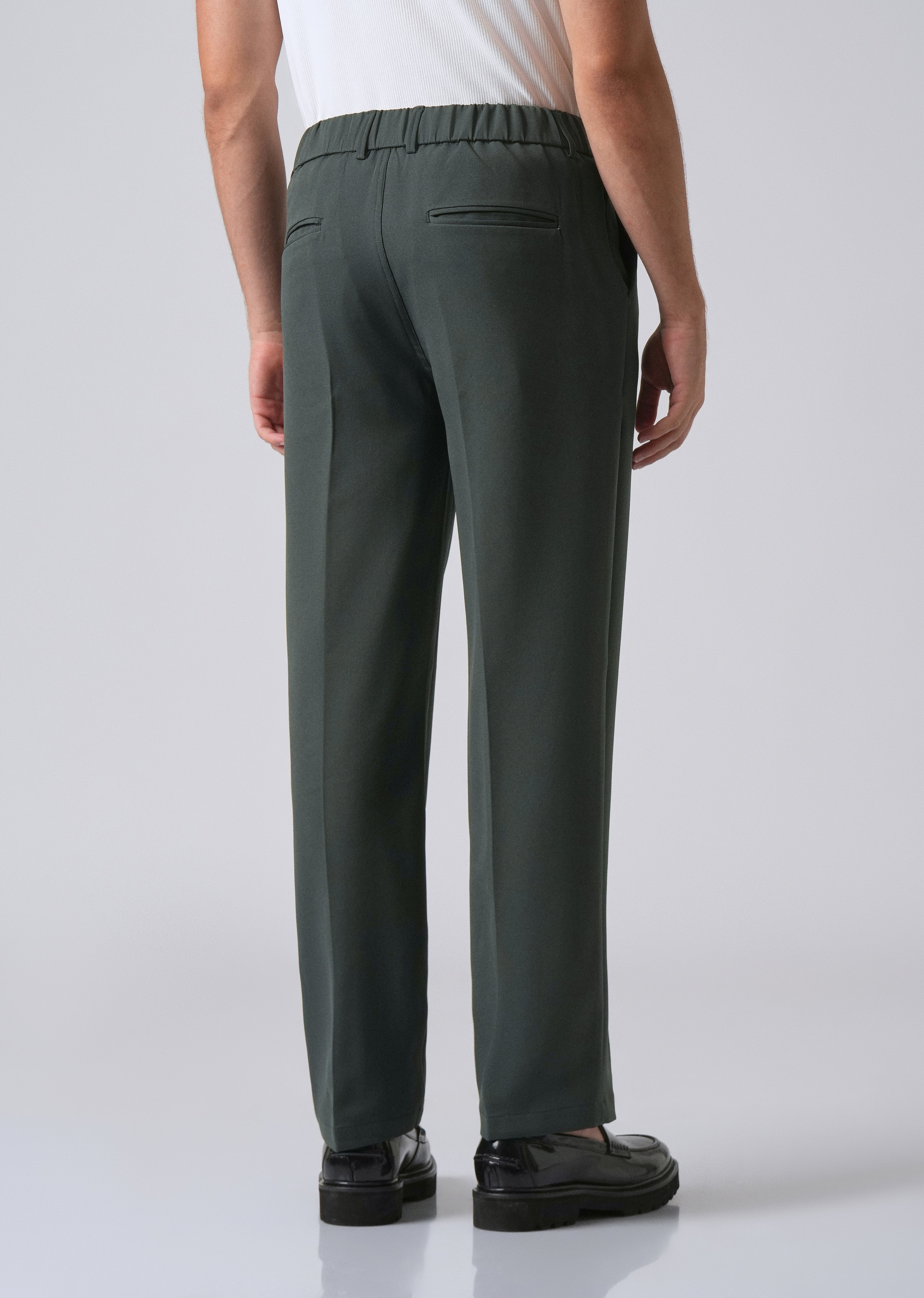 Fern Green Relaxed Fit Trousers