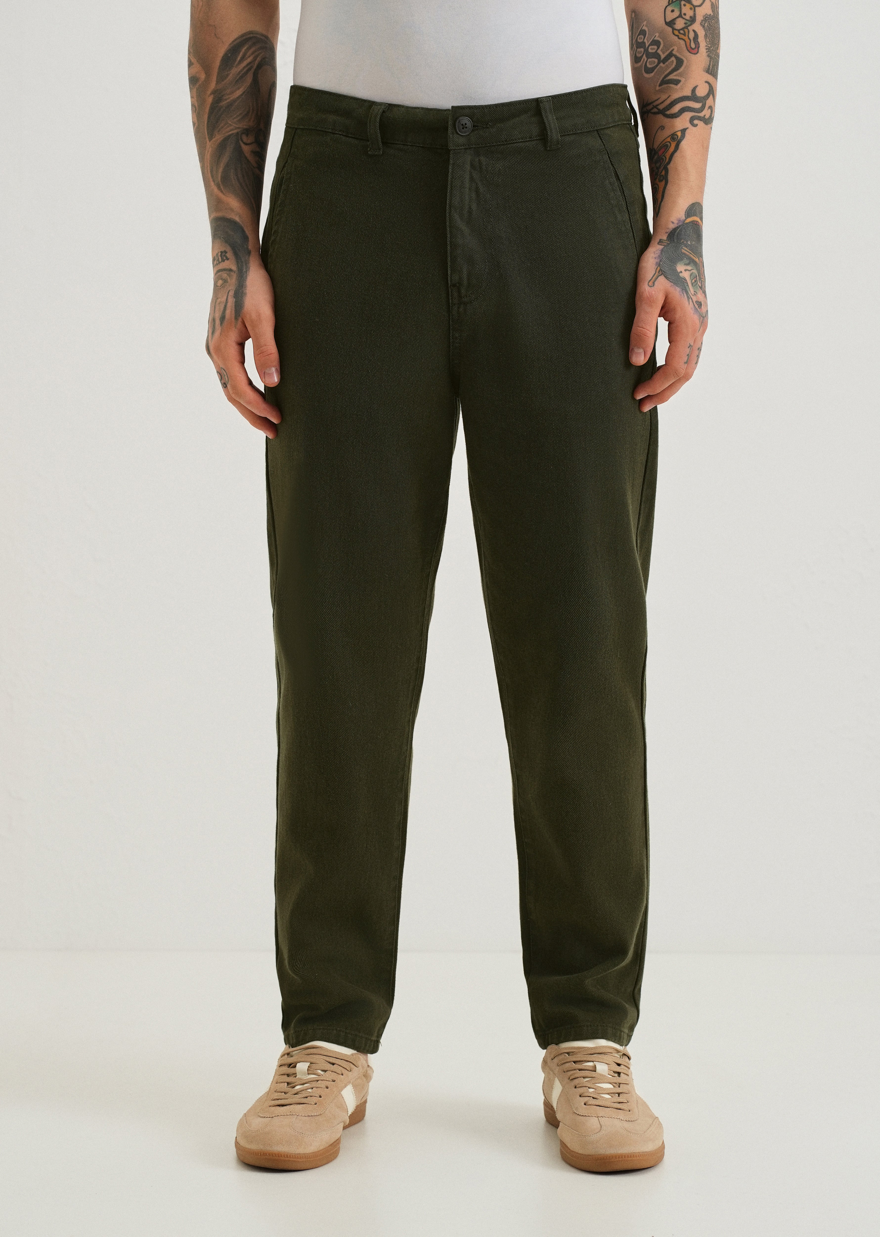 Fern Olive Drill Denim