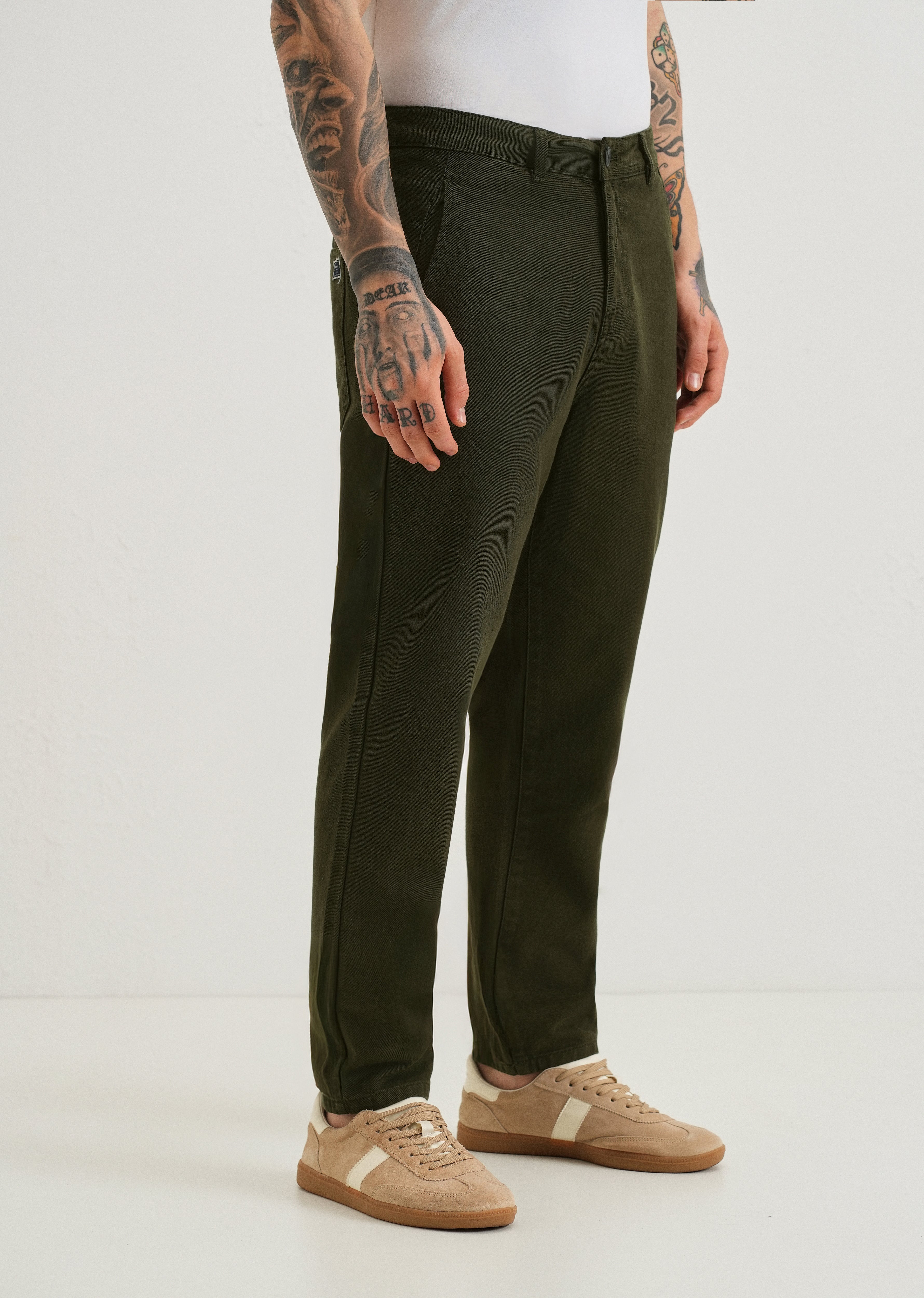 Fern Olive Drill Denim