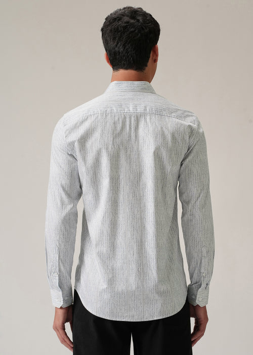 Fine Line Stripe Print Shirt