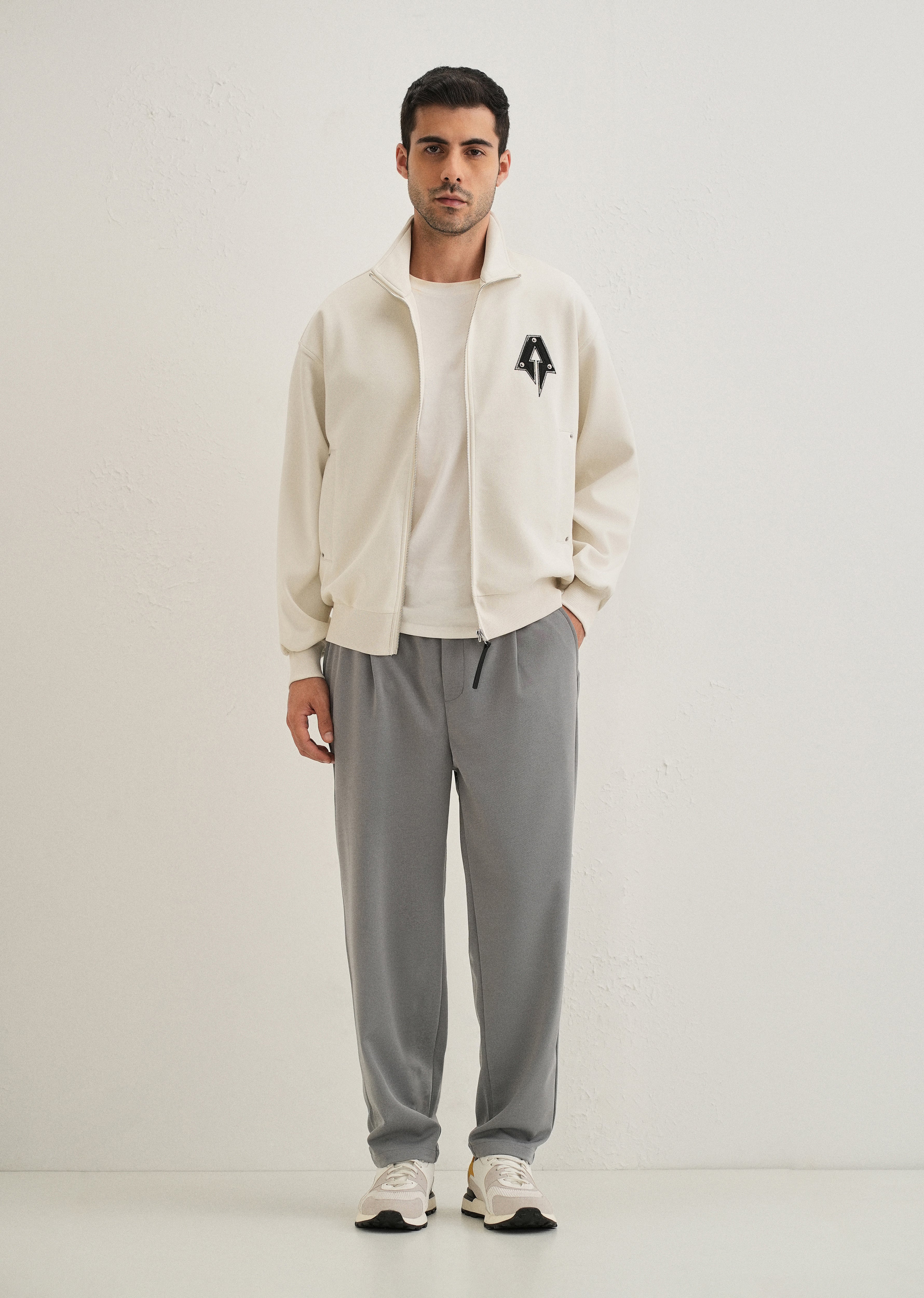 Flexi Ash Grey Korean Trouser