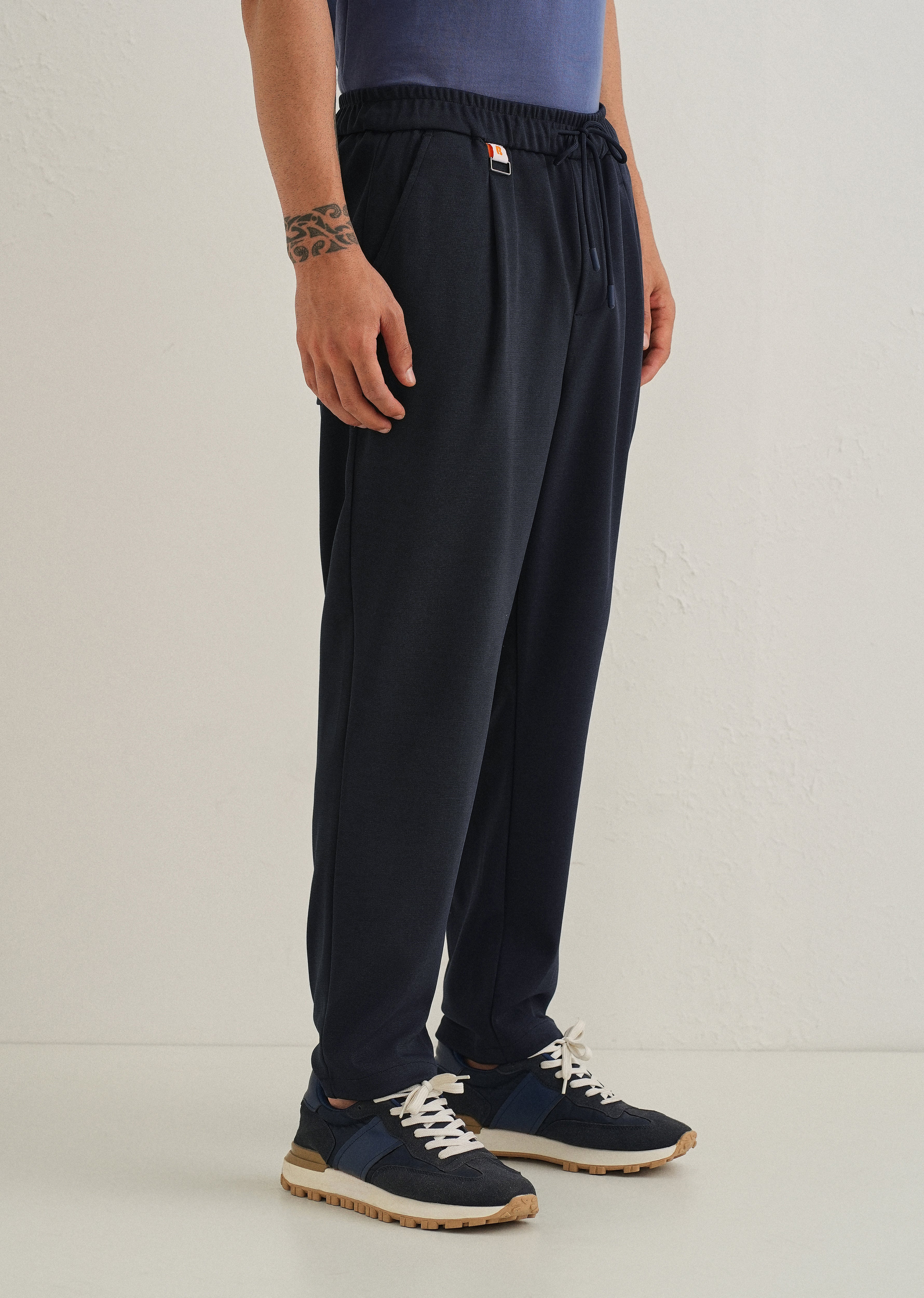 Flexi Dark Blue Korean Trouser