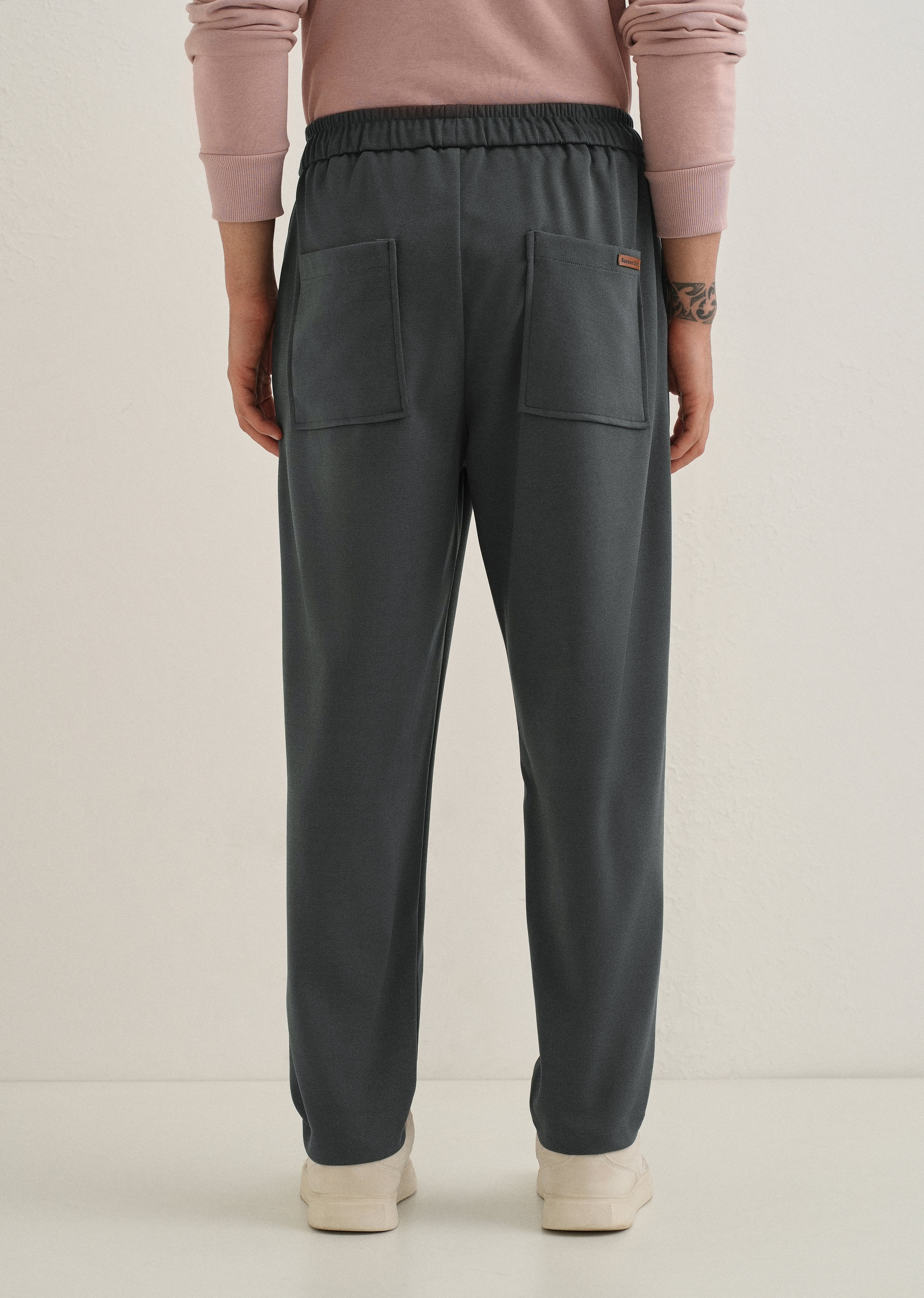 Flexi Dark Grey Korean Trouser