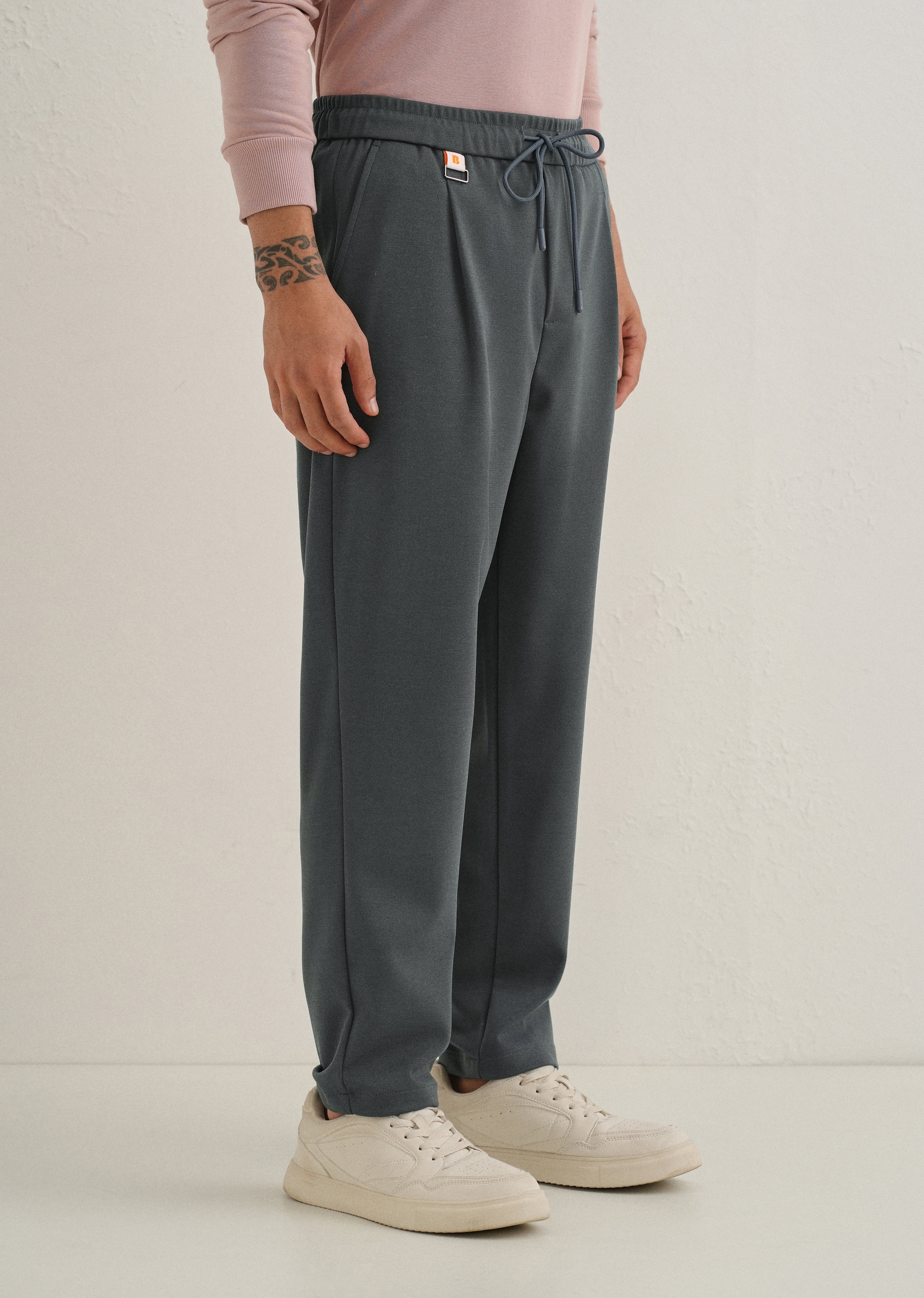Flexi Dark Grey Korean Trouser