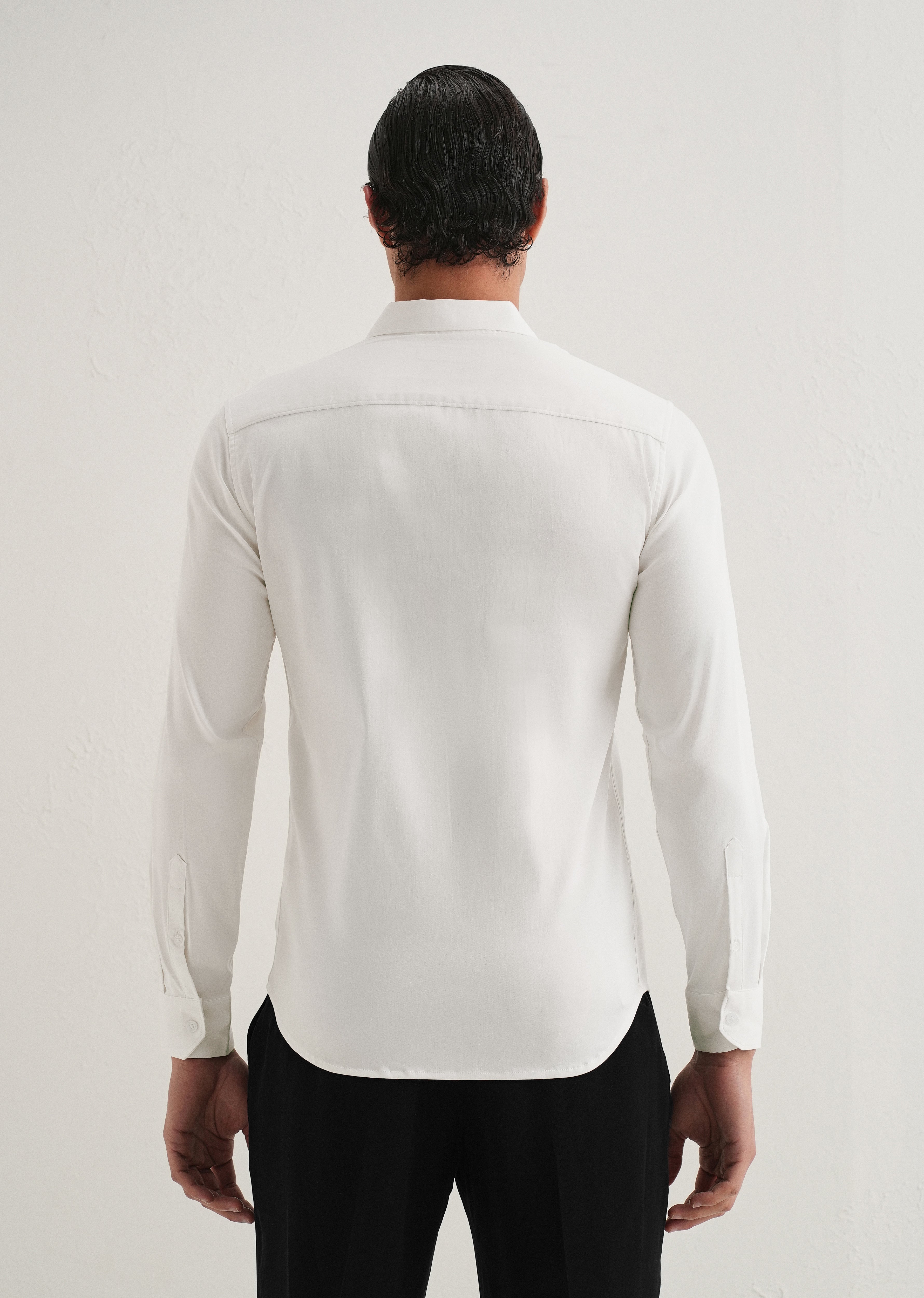 Floral Embroidered White Designer Shirt