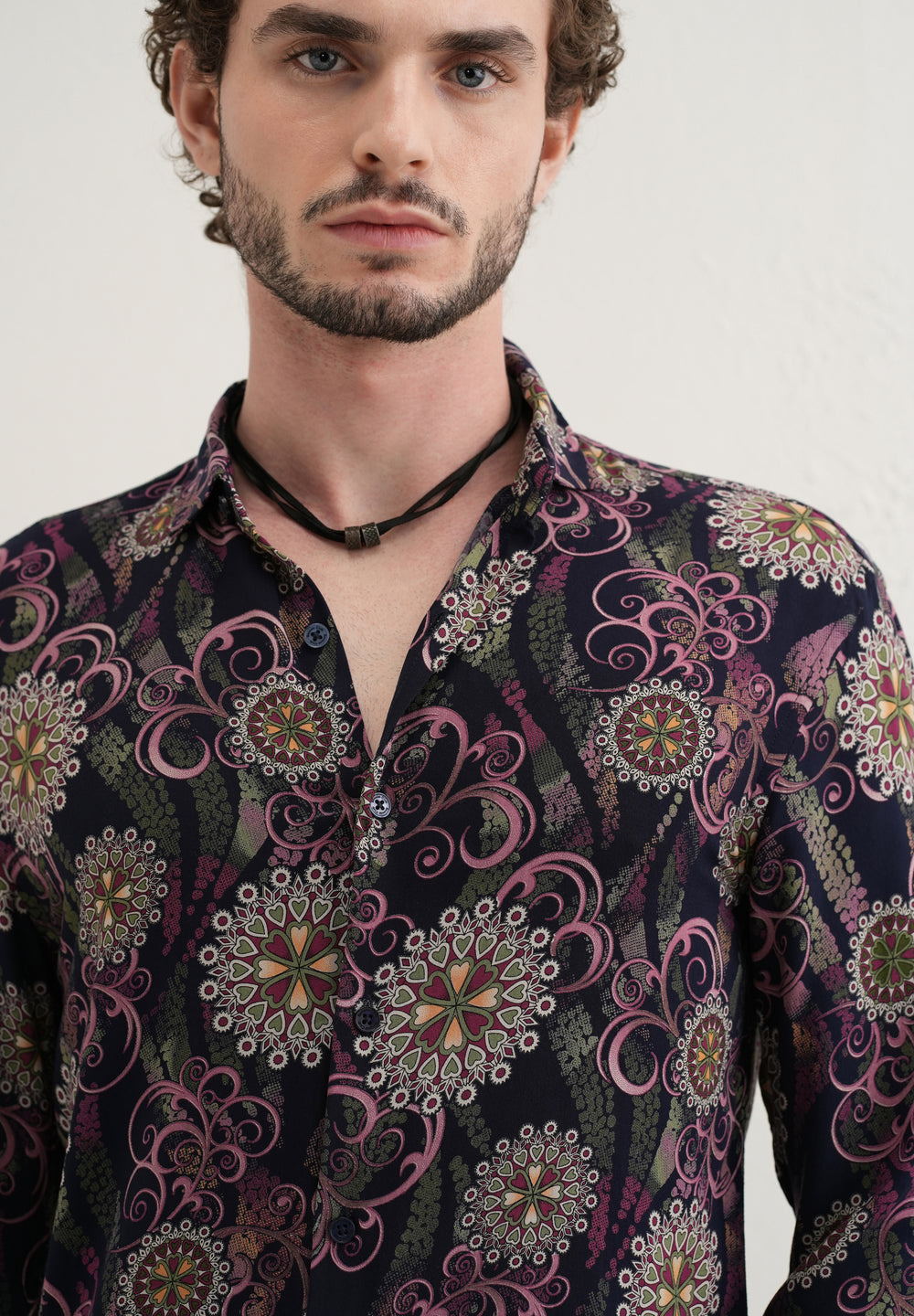 Floral Print Feather Shirt