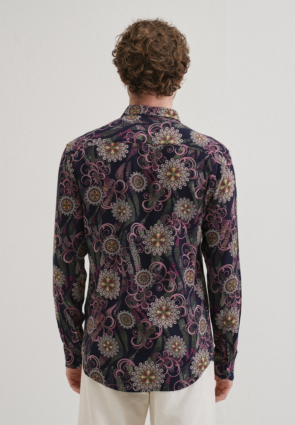 Floral Print Feather Shirt