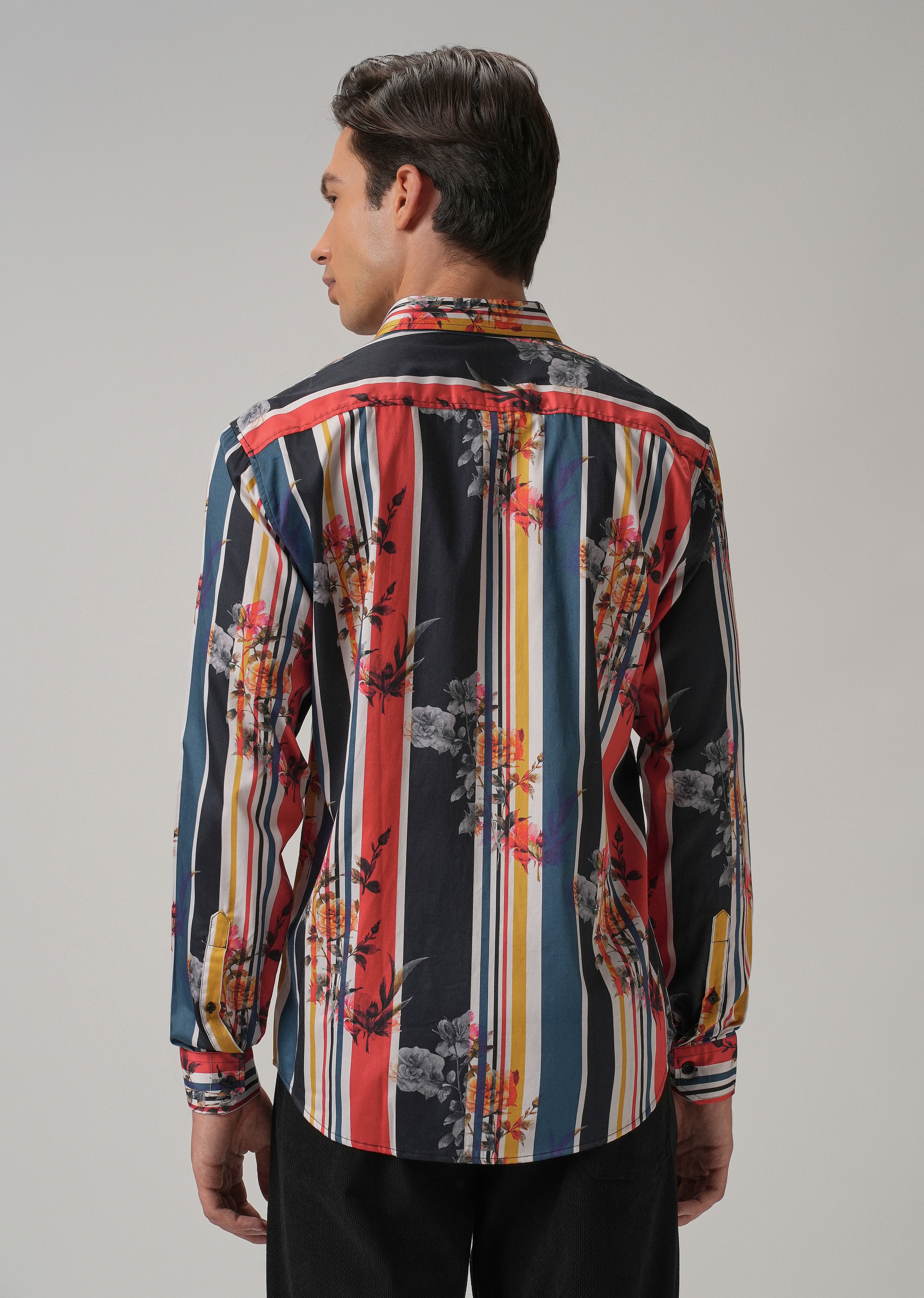 Floral Striped Printed Shirt