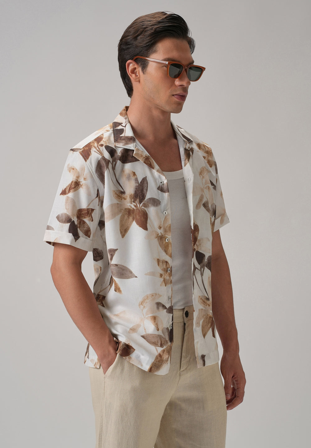 Floriated Half Sleeve Shirt