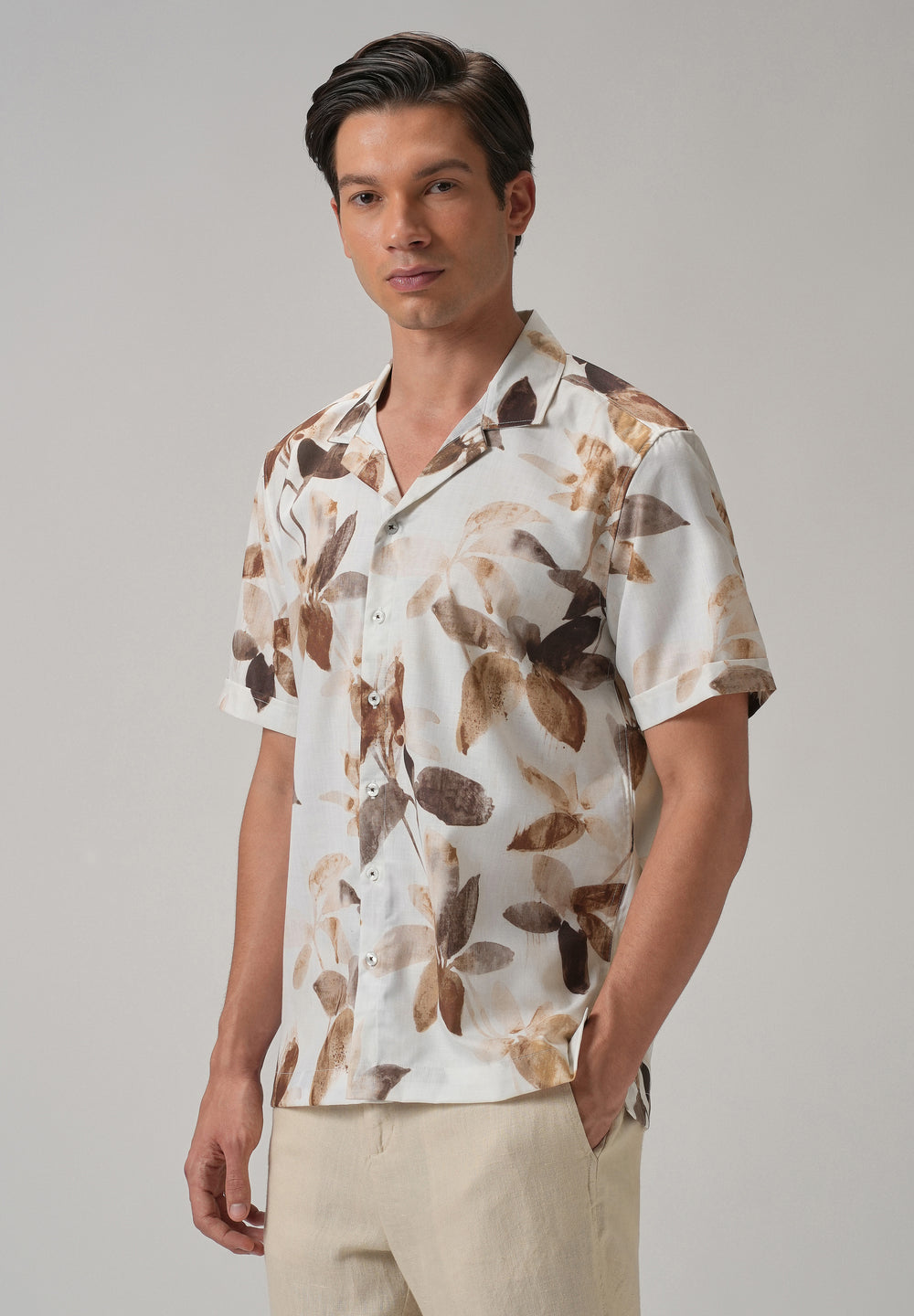 Floriated Half Sleeve Shirt