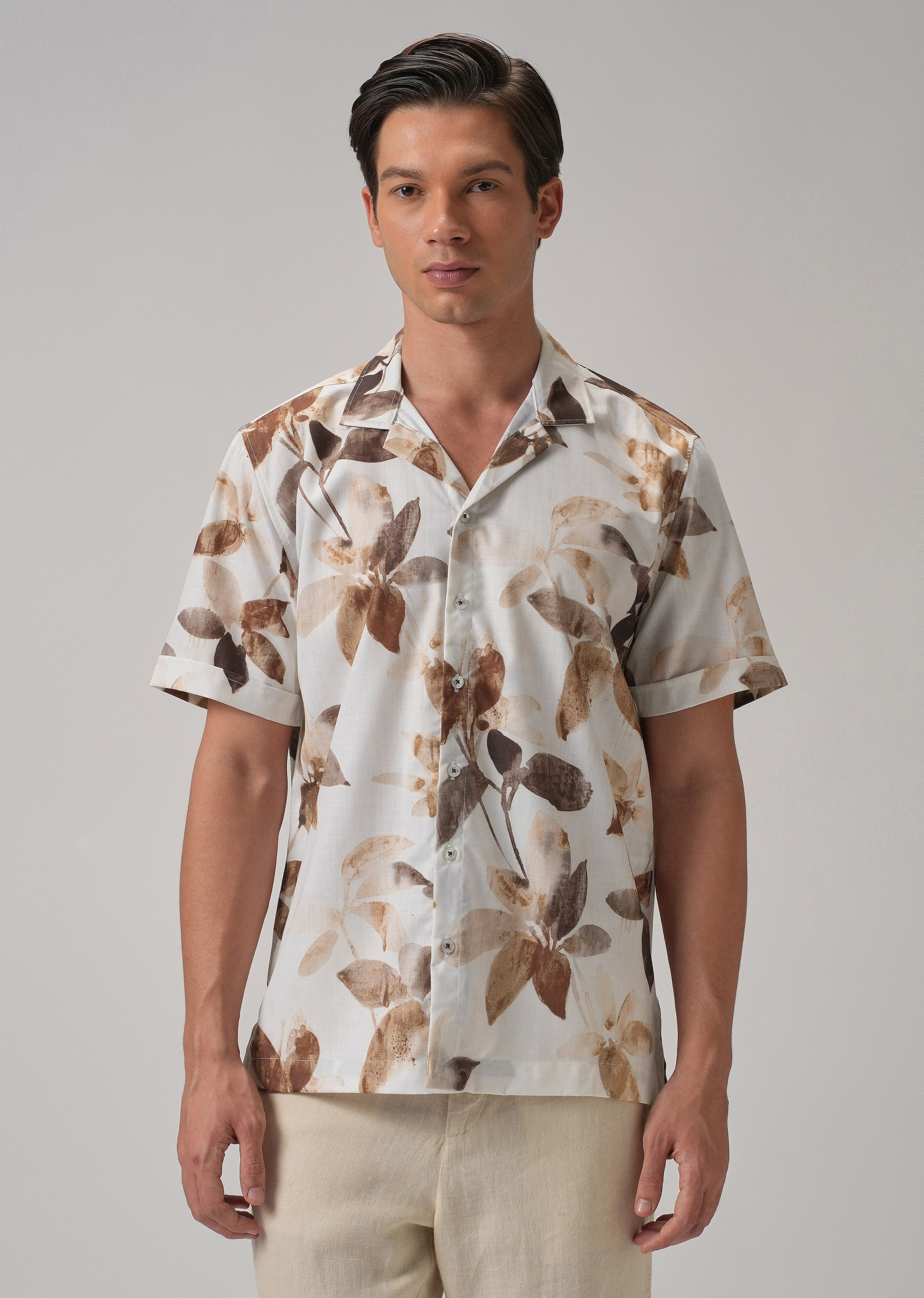 Floriated Half Sleeve Shirt