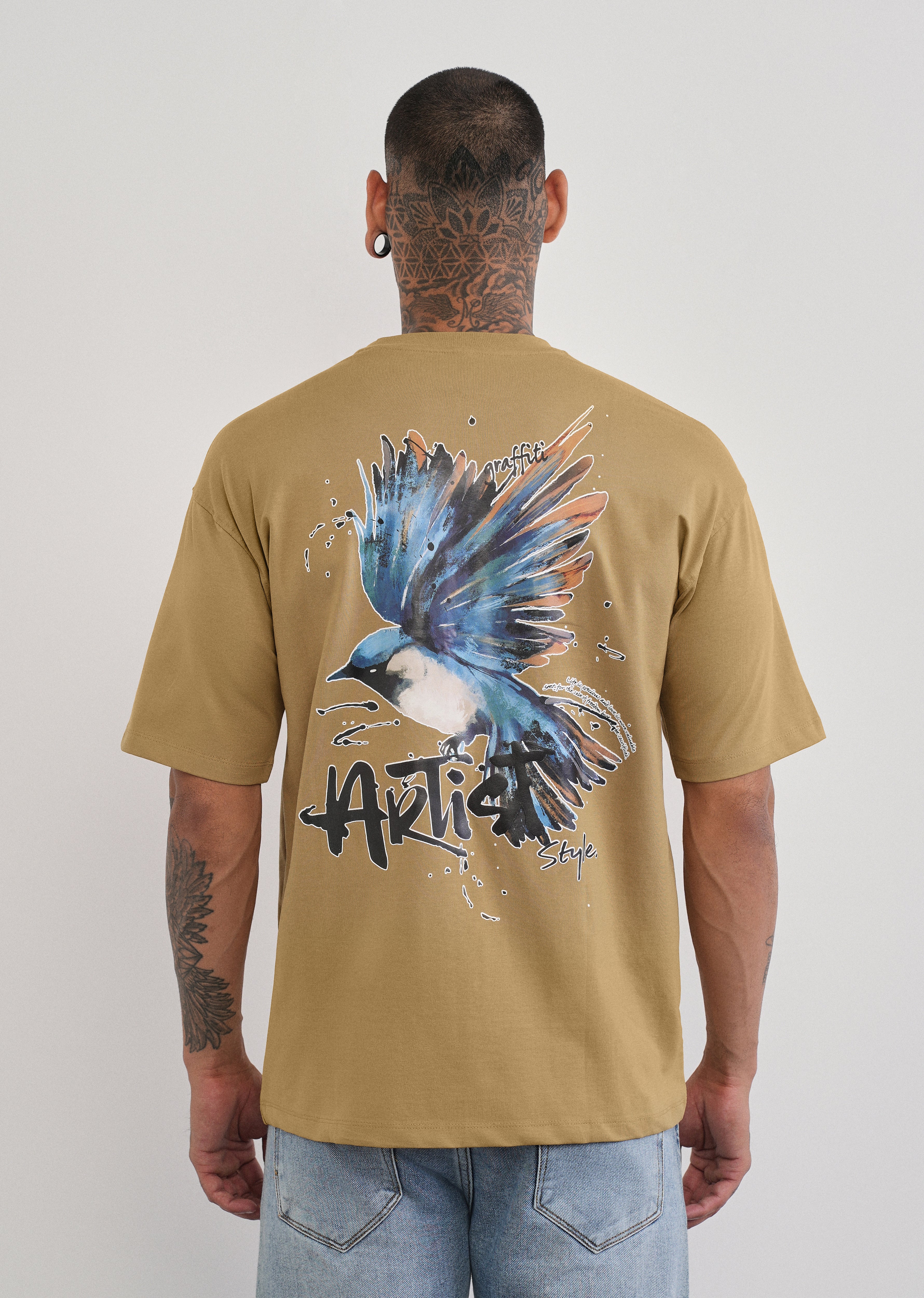 Fly High Mustard Beige T-shirt