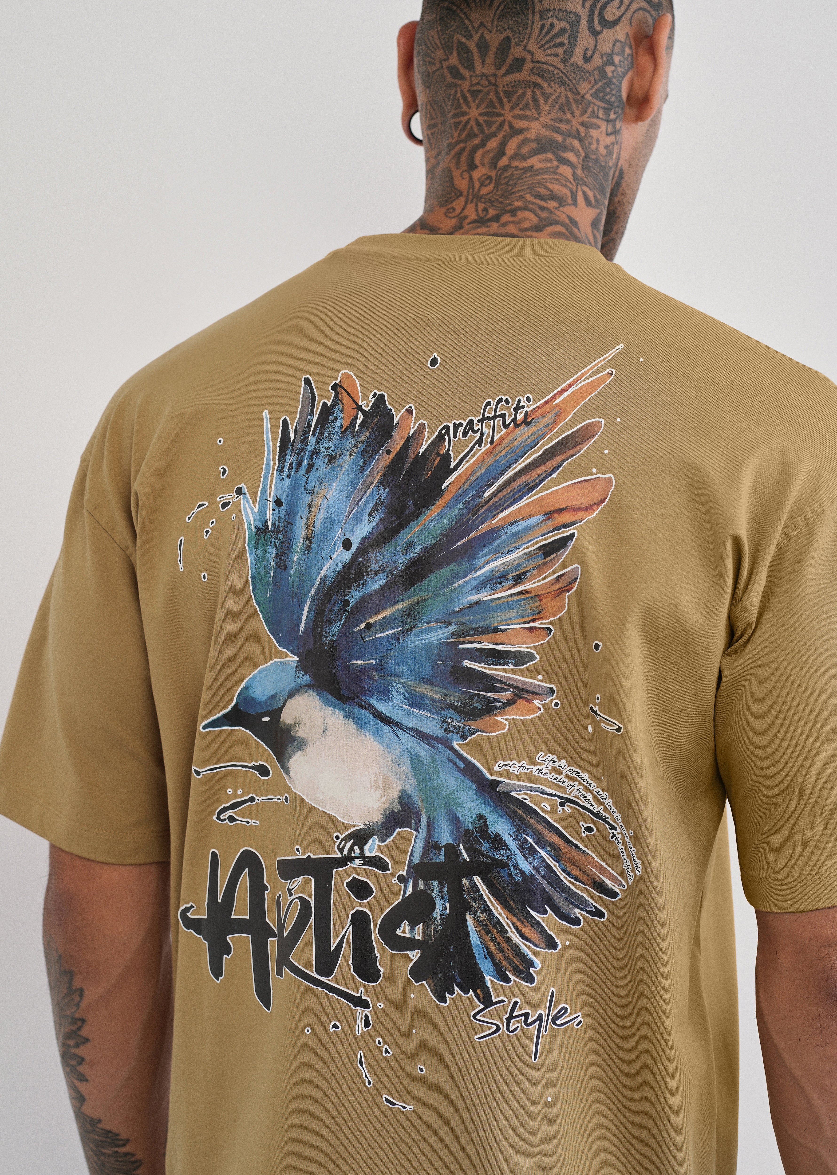 Fly High Mustard Beige T-shirt