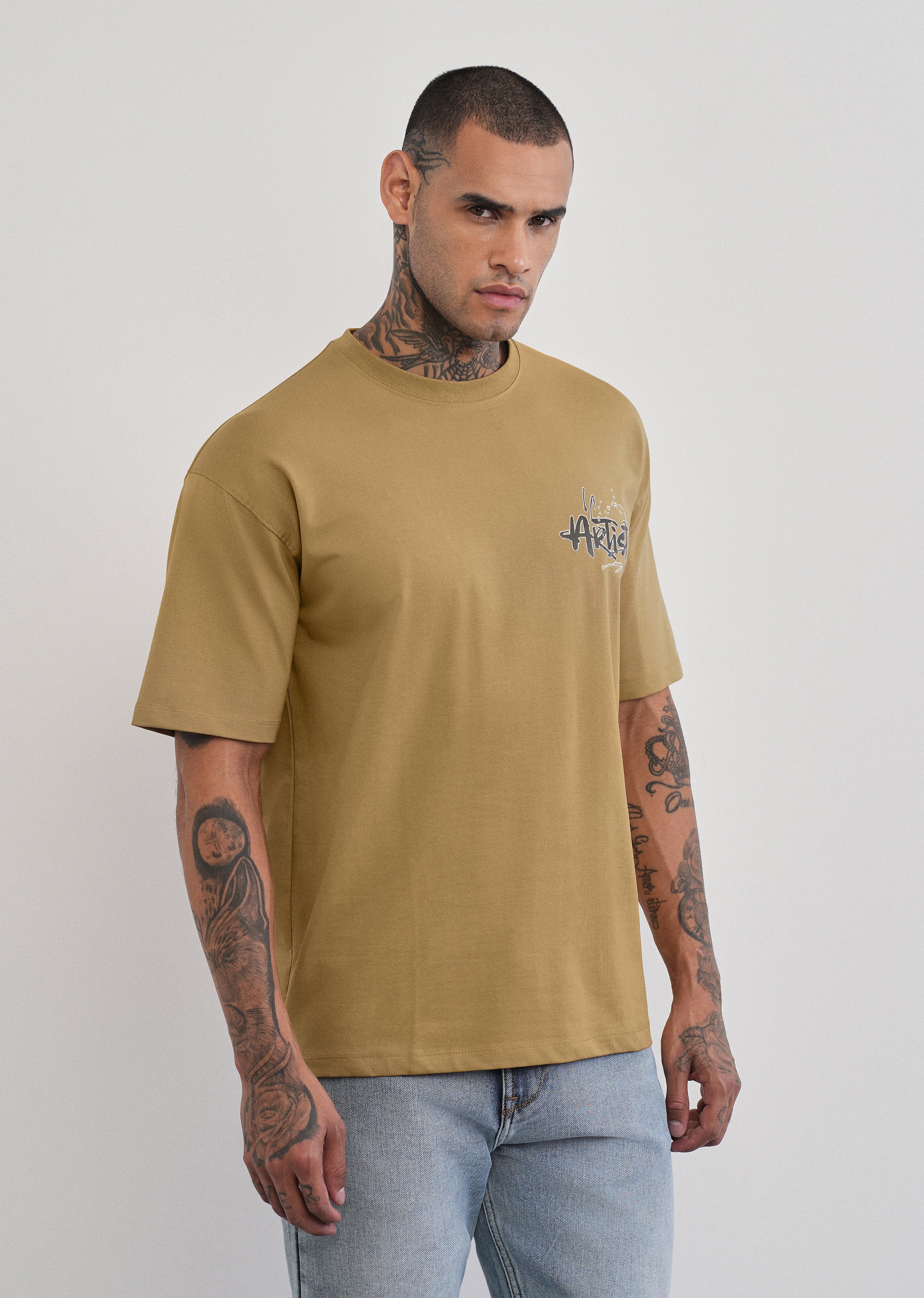 Fly High Mustard Beige T-shirt