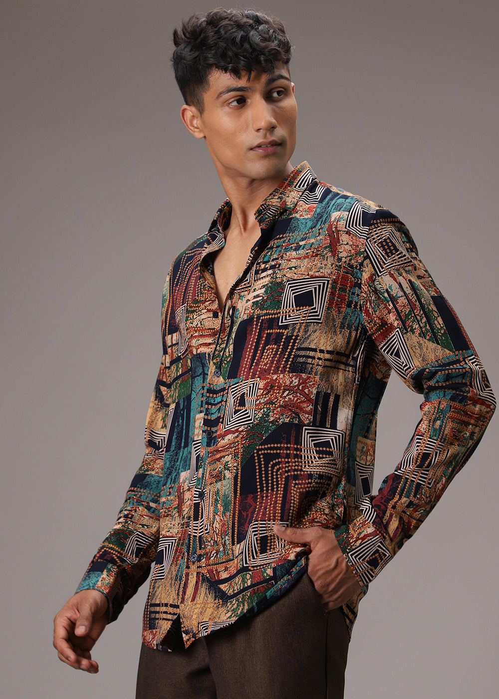 Fusion Hues Feather Shirt