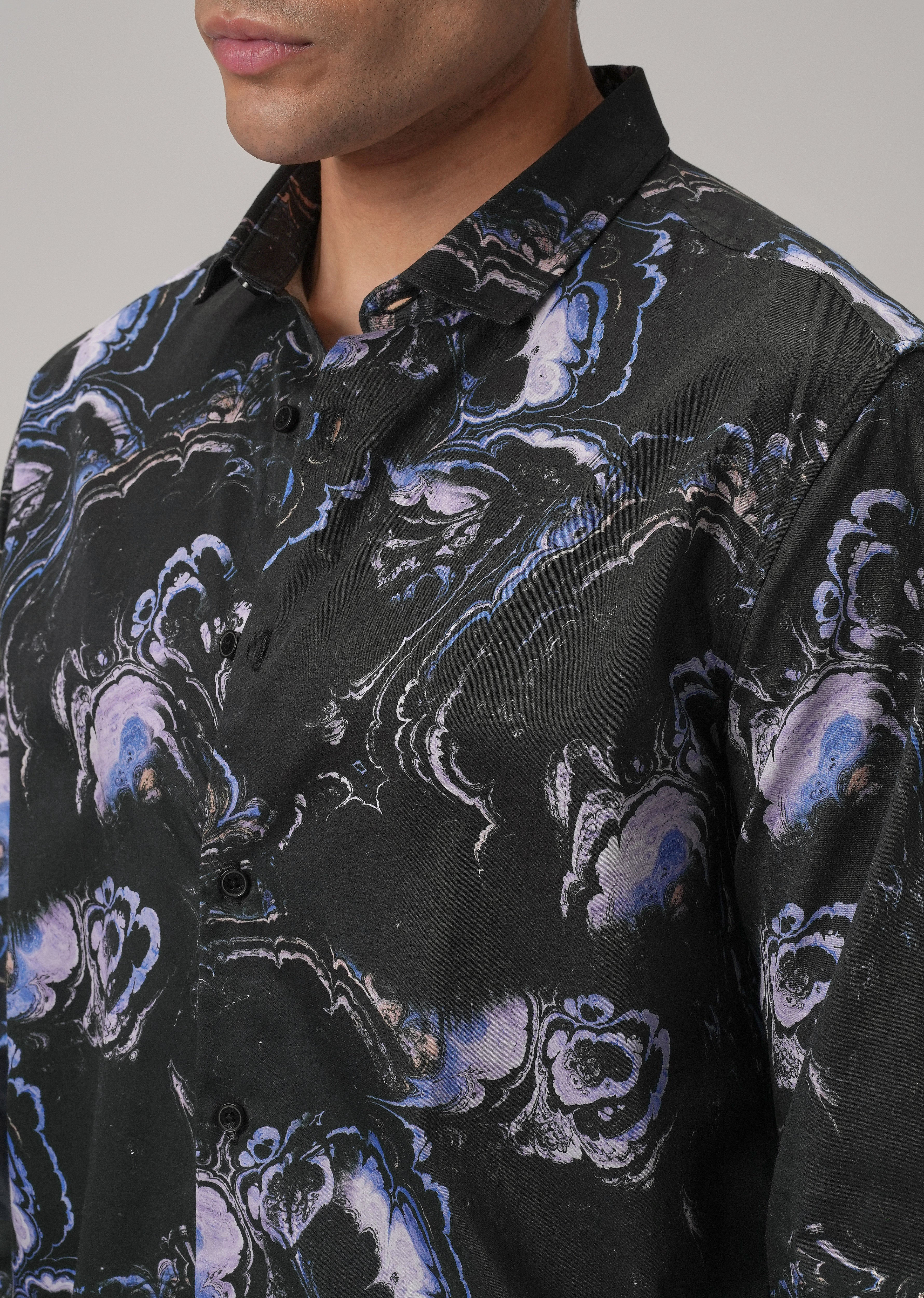 Galaxy Marble Printed Full Sleeve Shirt