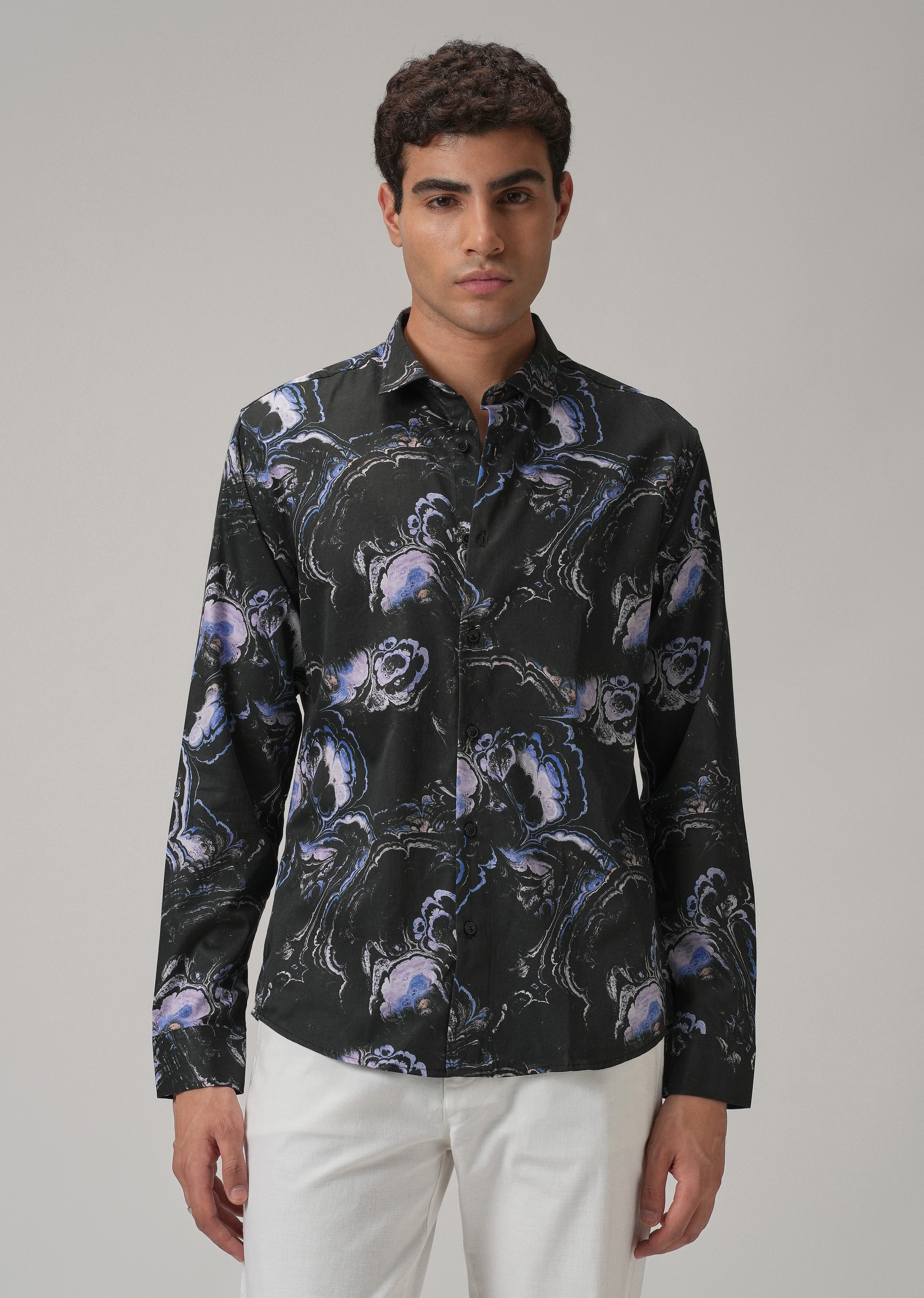 Galaxy Marble Printed Full Sleeve Shirt