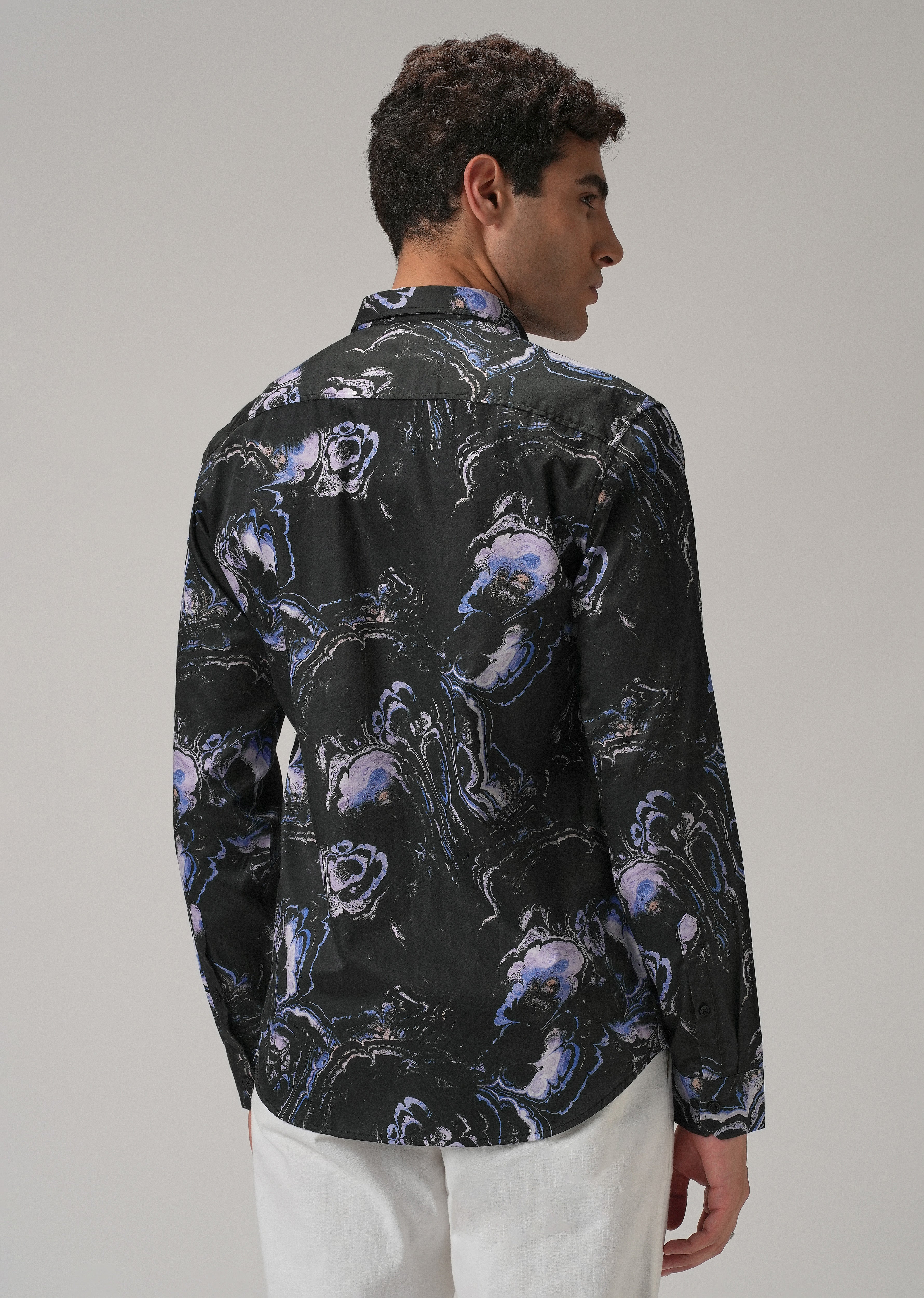 Galaxy Marble Printed Full Sleeve Shirt