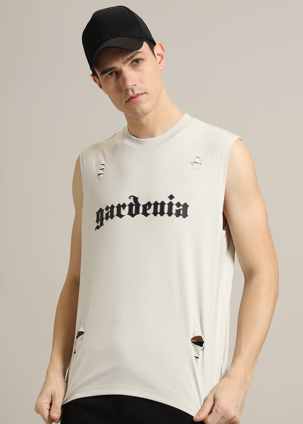 Gardenia Cream Ribbed Regular Tank