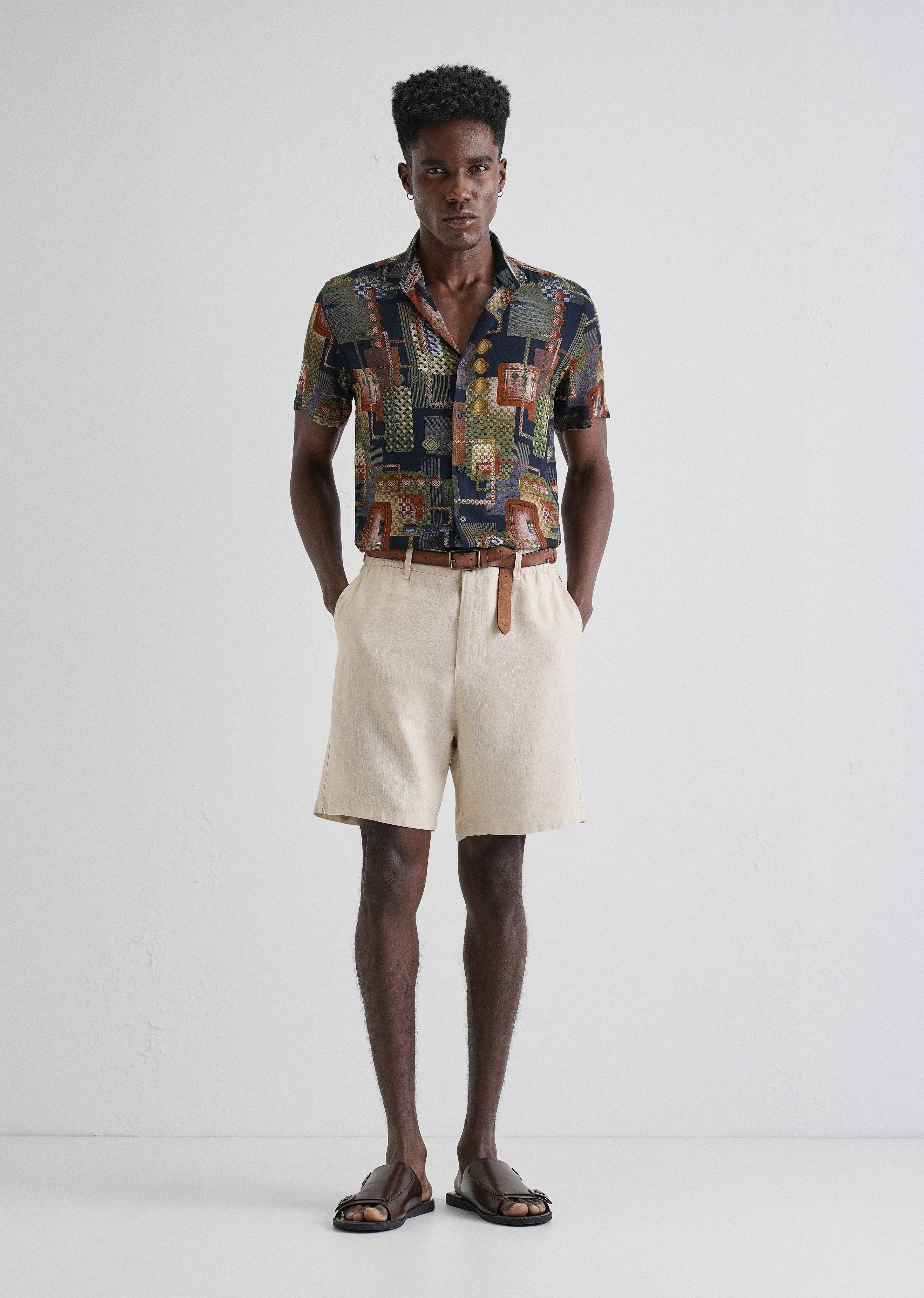 Geo Precision Feather shirt