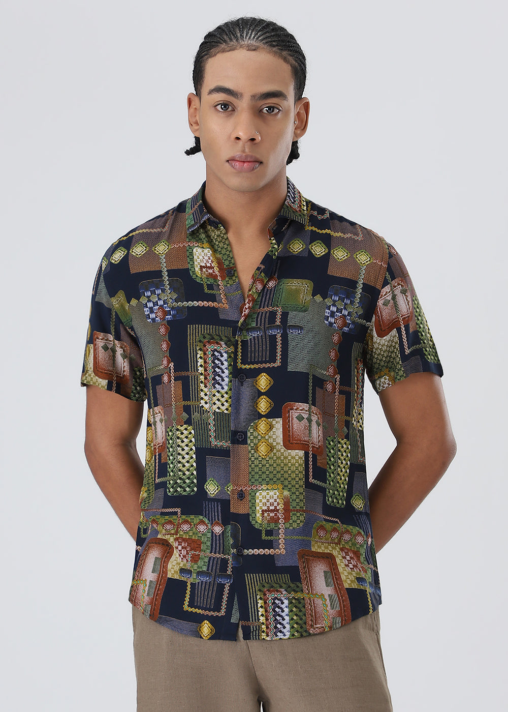 Geo Precision Feather shirt