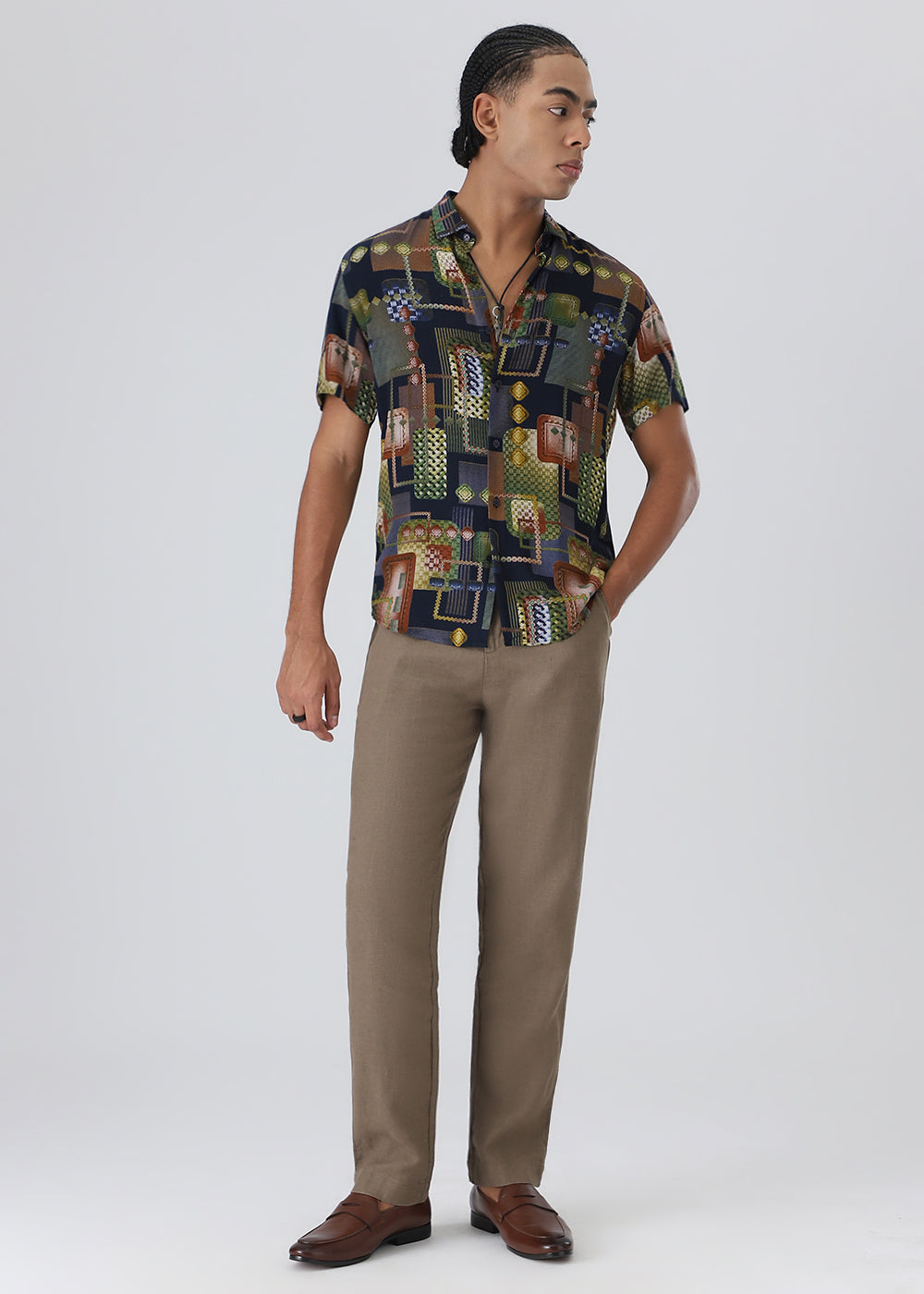 Geo Precision Feather shirt