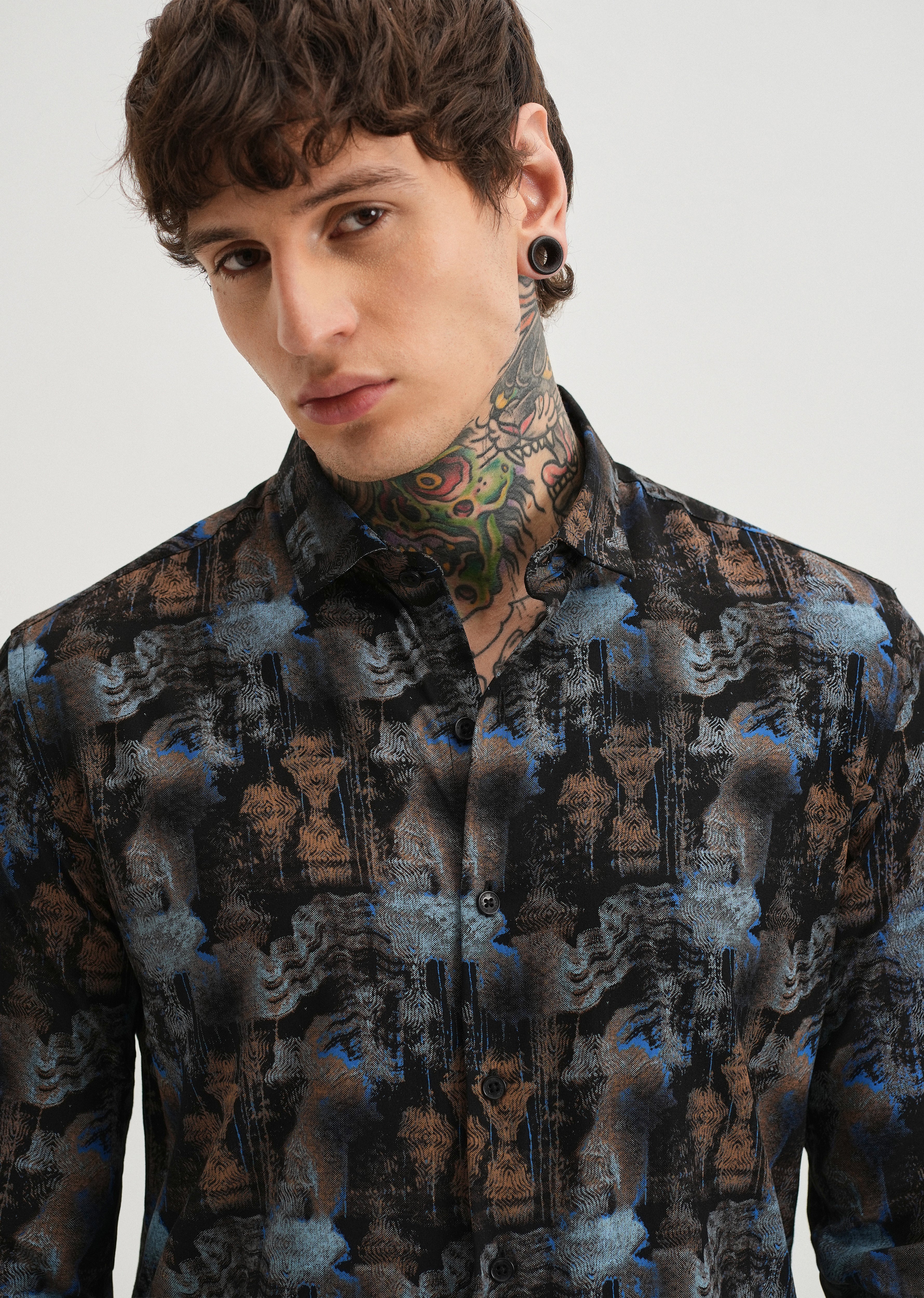 Geometric Textured Printed shirt