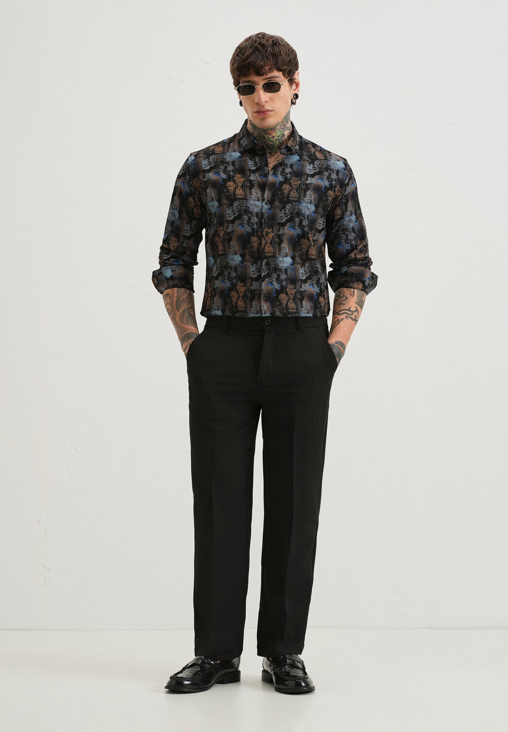 Geometric Textured Printed shirt