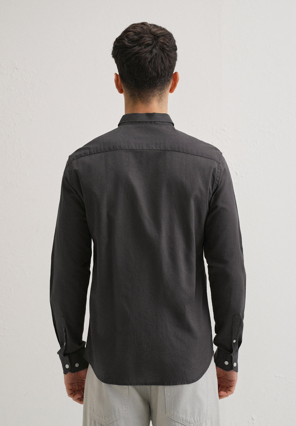 Granite Gray Cotton Linen Shirt