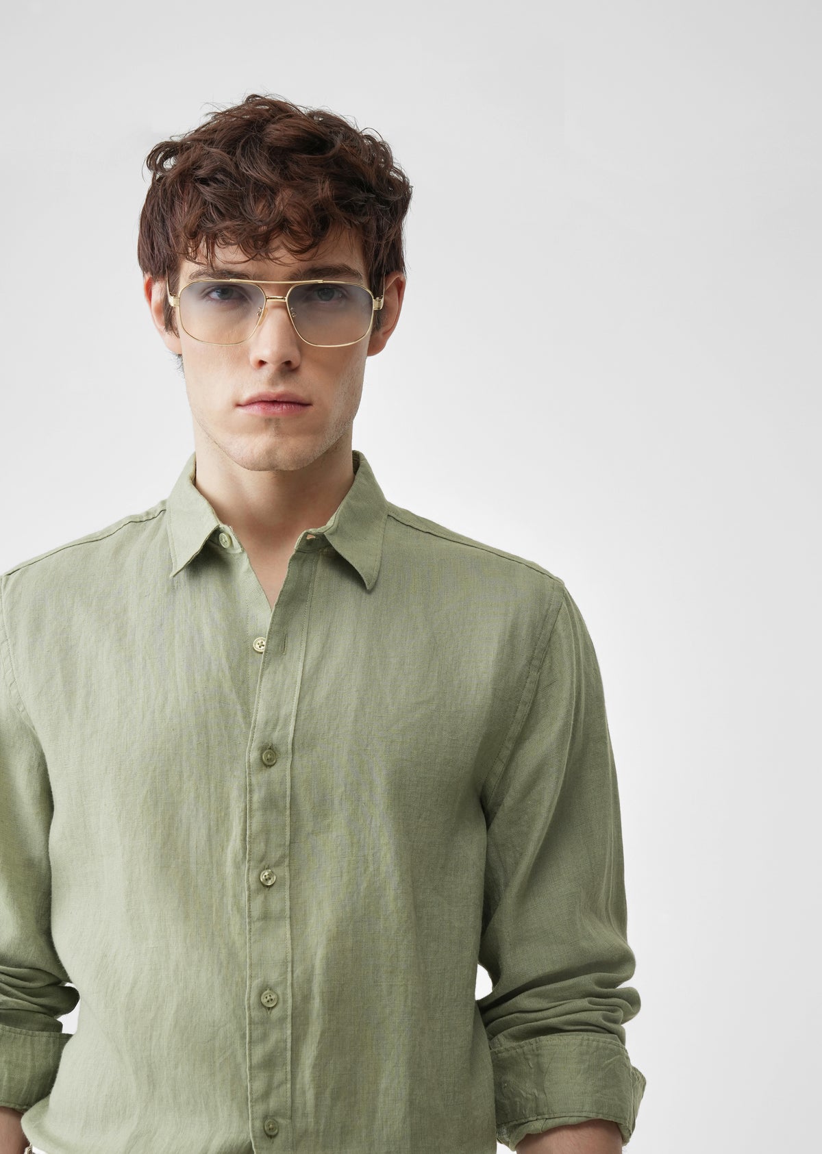 Sage Green 100% Pure Linen Shirt