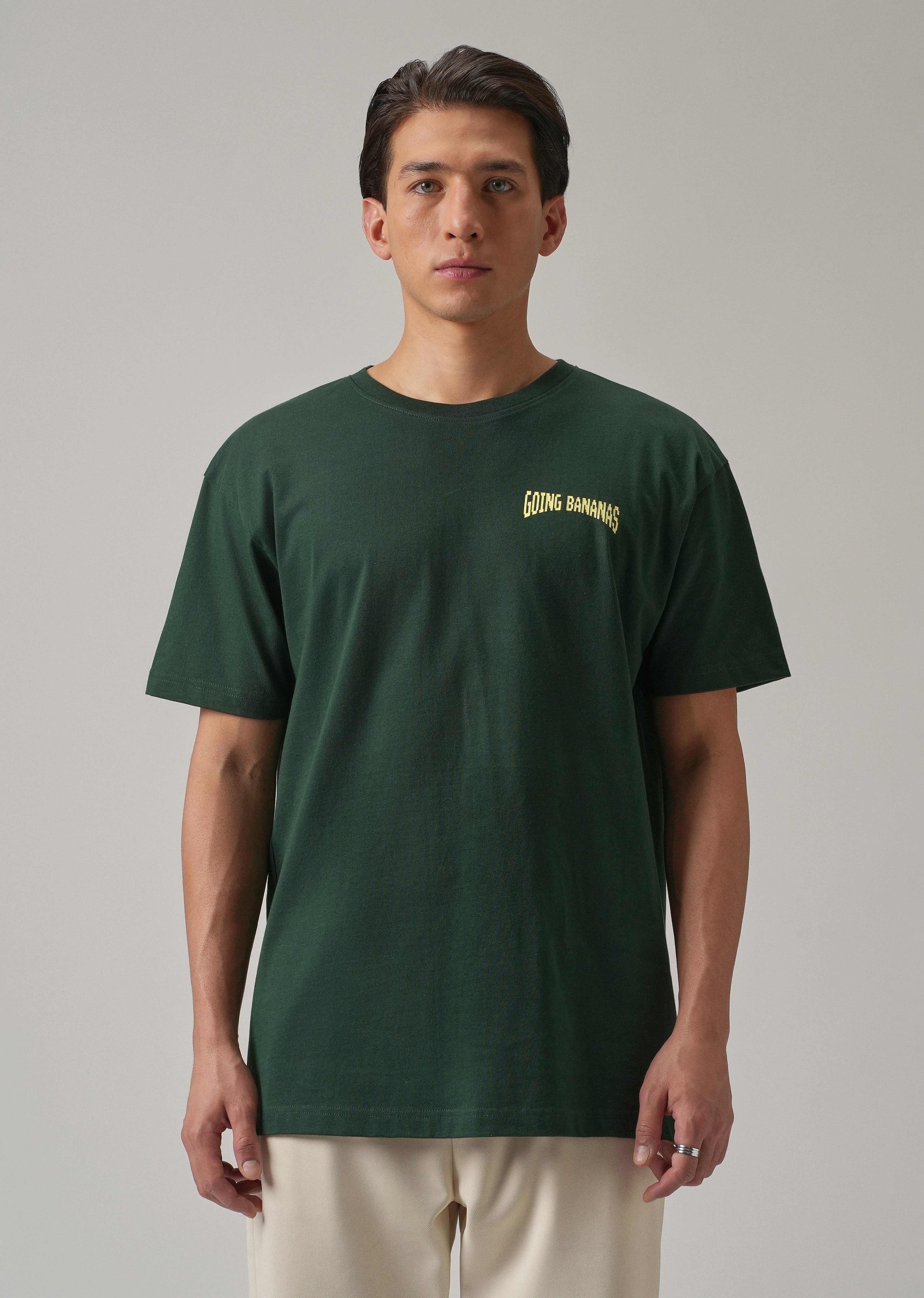 Green Back Printed Oversized T-Shirt