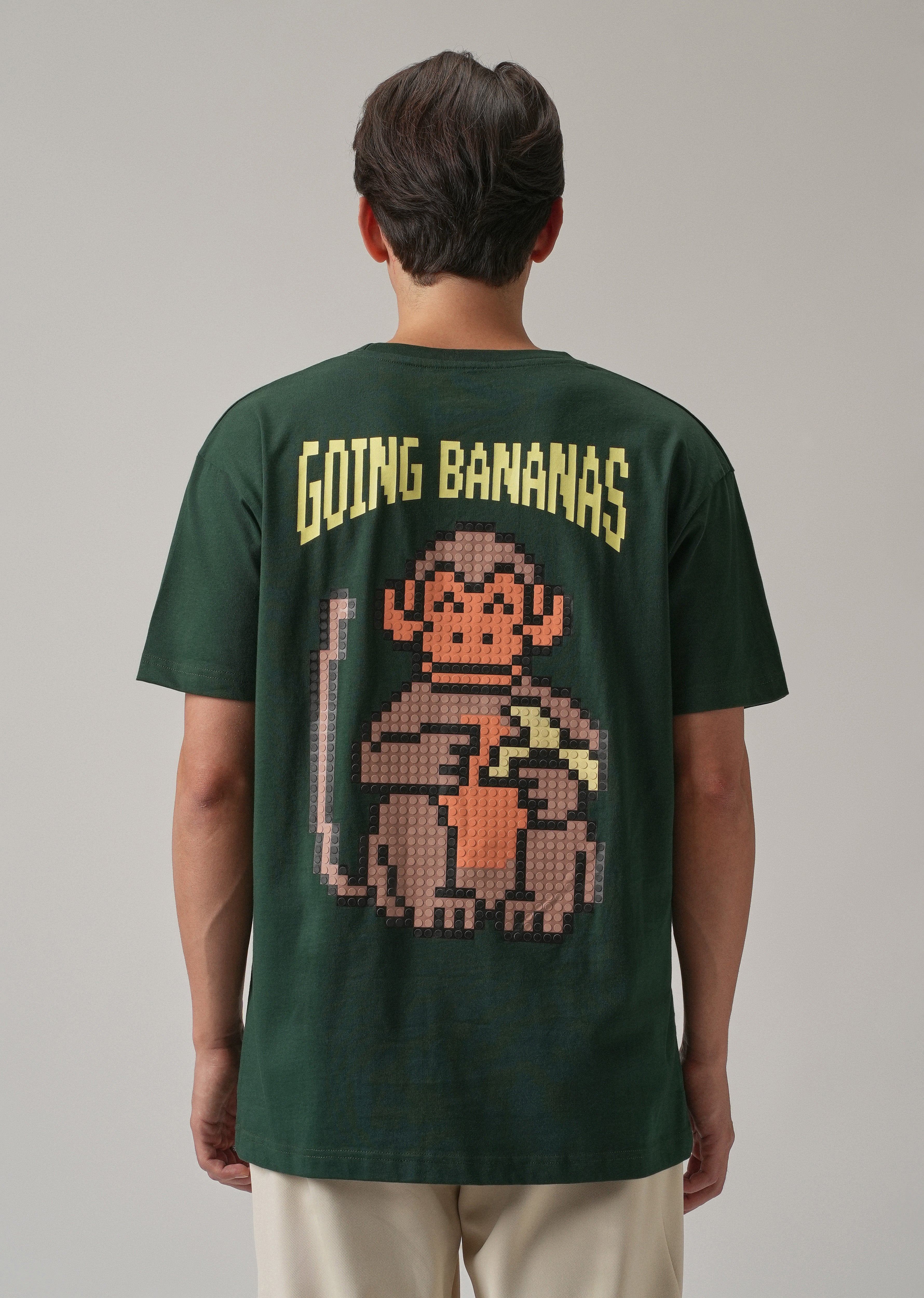 Green Back Printed Oversized T-Shirt