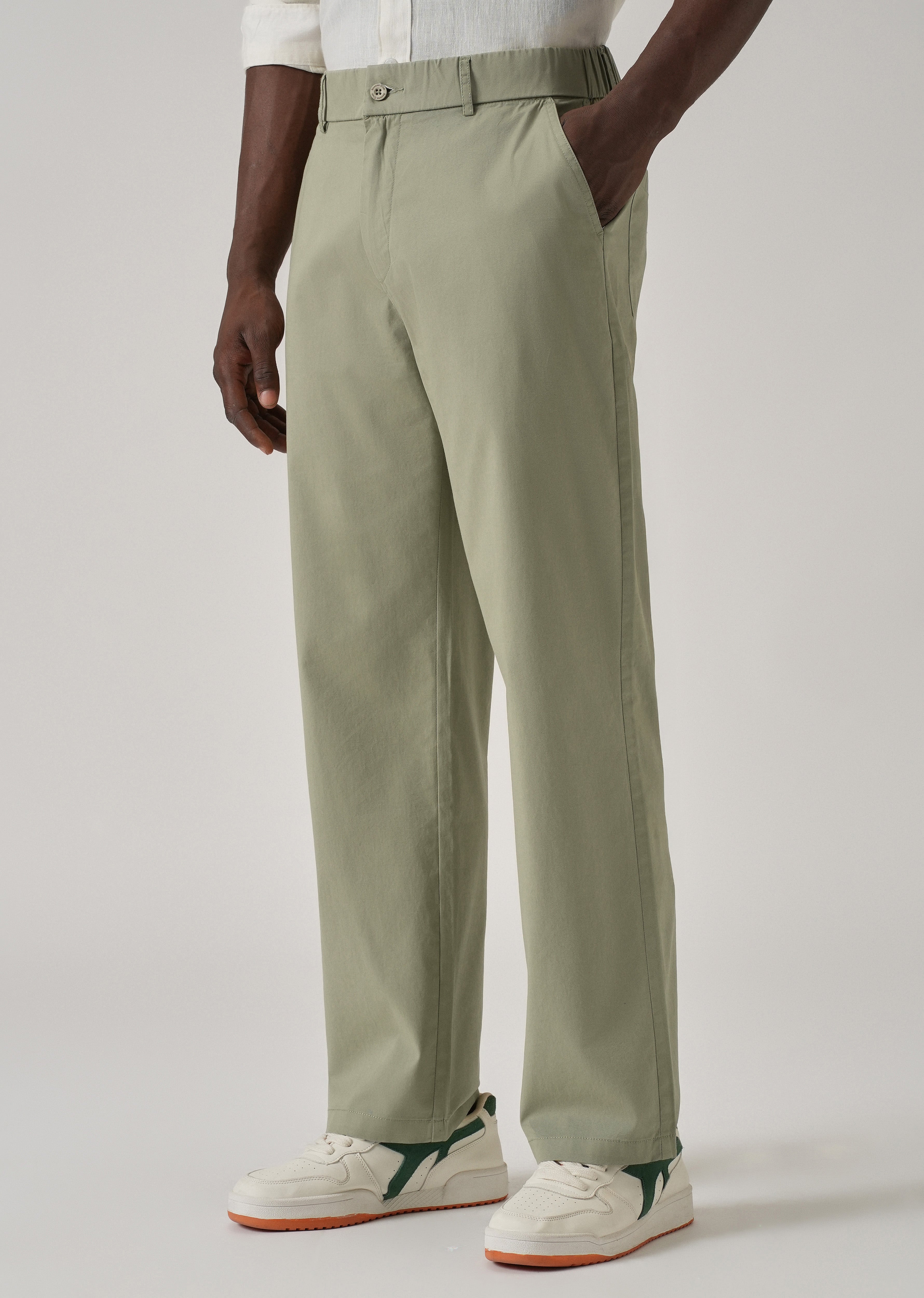 Baggy Fit Green Chinos