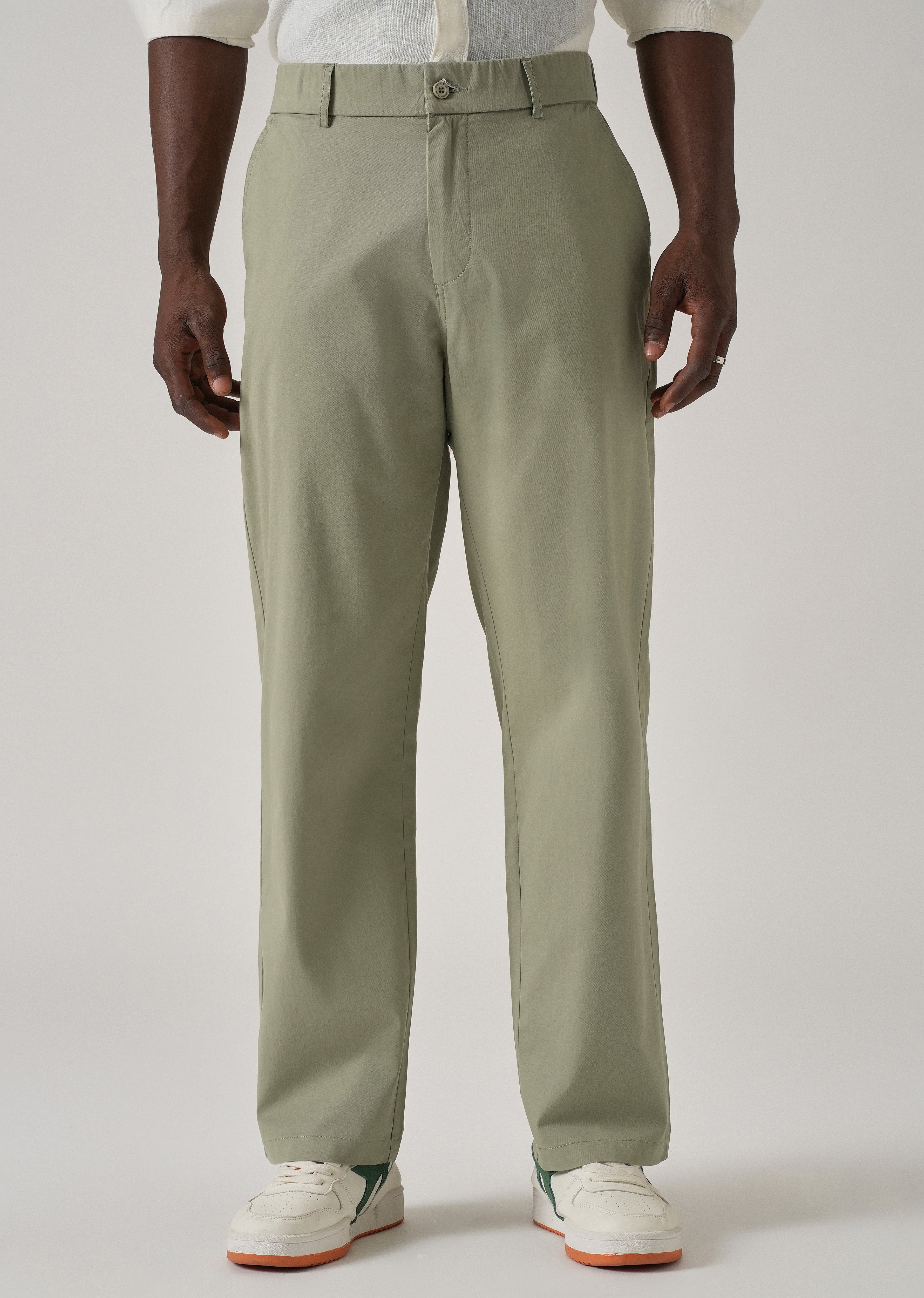 Baggy Fit Green Chinos